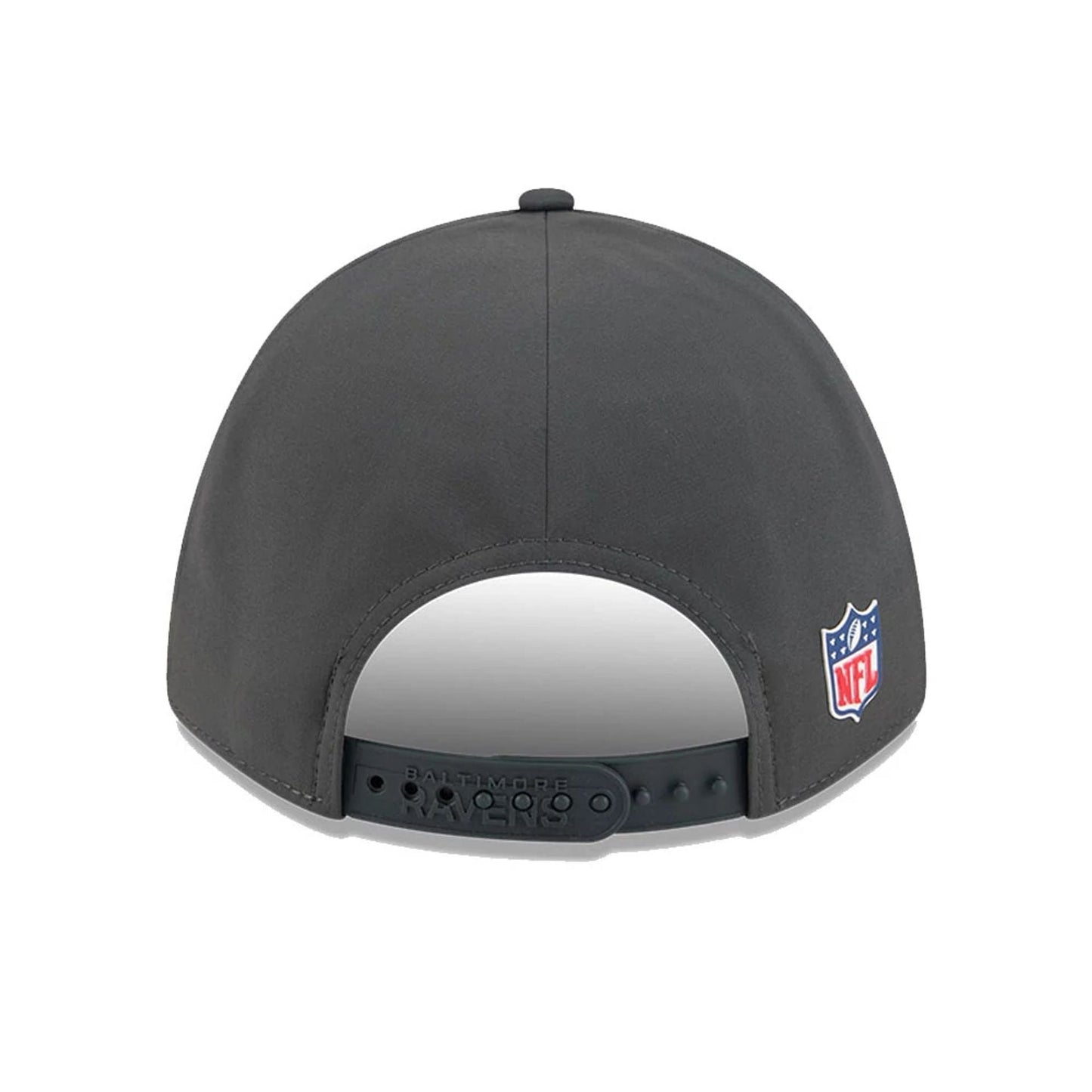 This is a Baltimore Ravens NFL Sideline 2025 Charcoal 9FORTY M-Crown Adjustable Cap 7