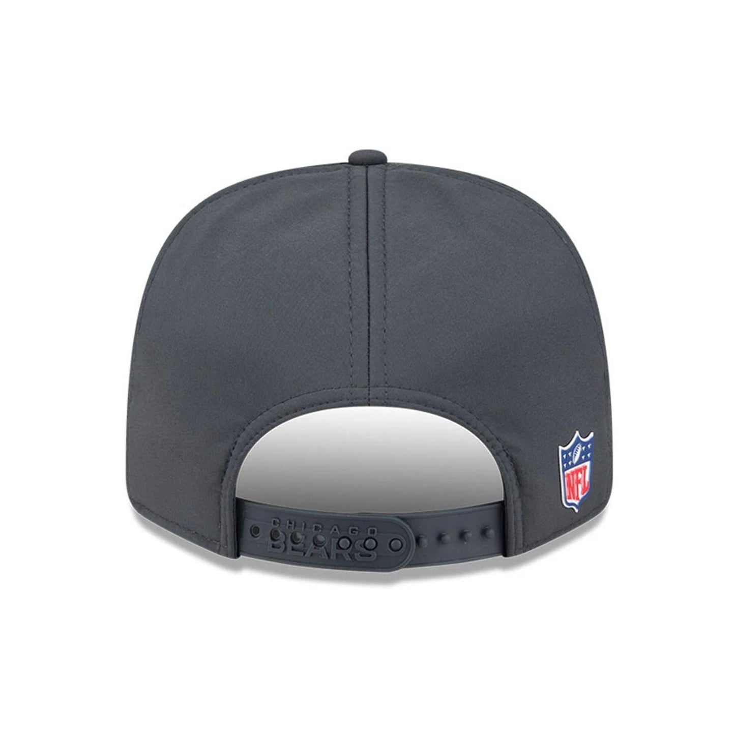 This is a Chicago Bears NFL Sideline Charcoal 9SEVENTY Stretch Snap Adjustable Cap 7