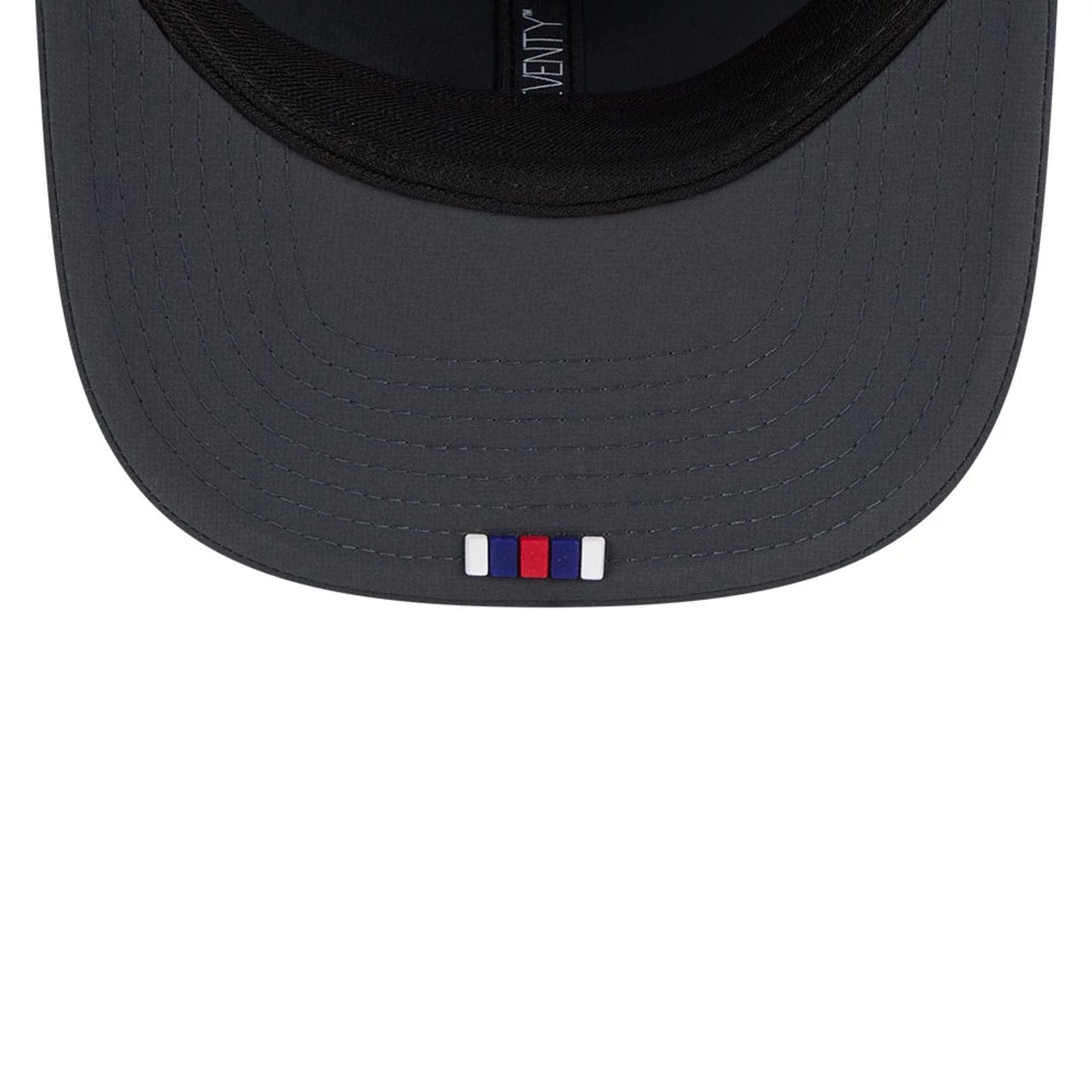 This is a Official Logo NFL Sideline 2025 Charcoal 9SEVENTY Stretch Snap Adjustable Cap 2