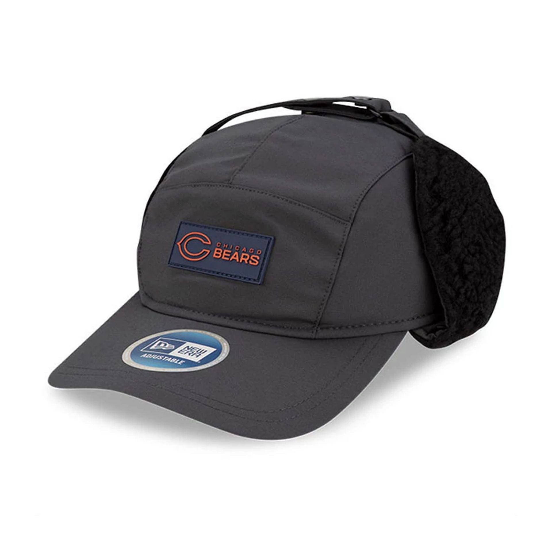 This is a Chicago Bears NFL Sideline Charcoal Dogear Camper Adjustable Cap 1
