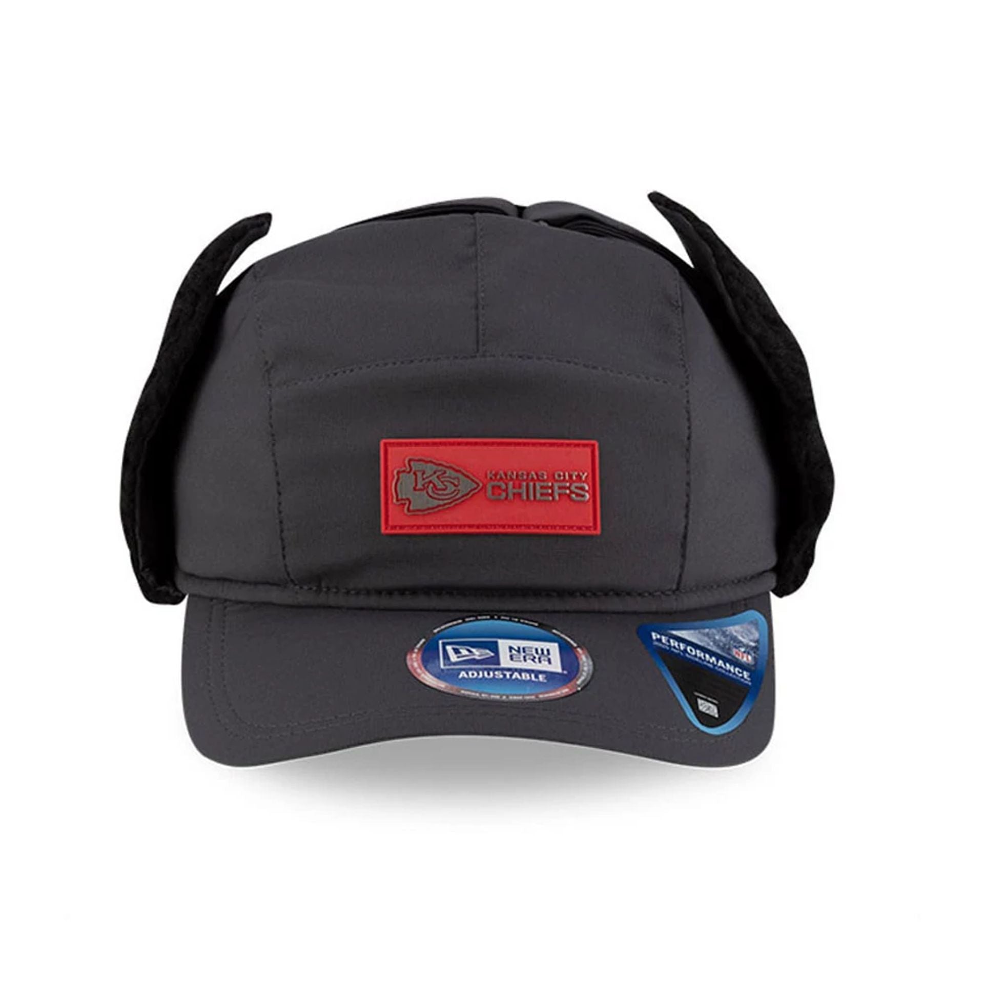 This is a Kansas City Chiefs NFL Sideline Charcoal Dogear Camper Adjustable Cap 2