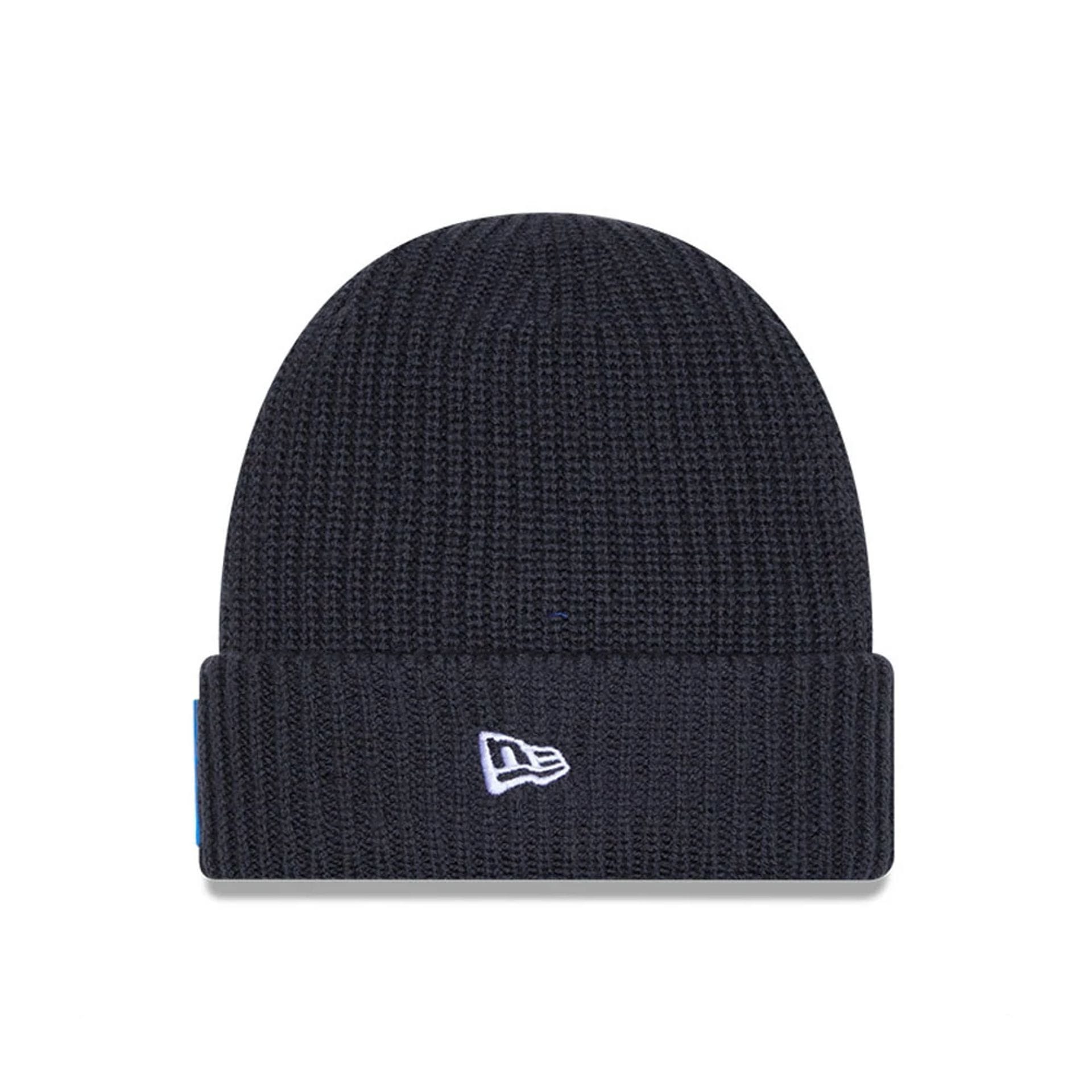 This is a Detroit Lions NFL Sideline 2025 Charcoal Cuff Knit Beanie Hat 2