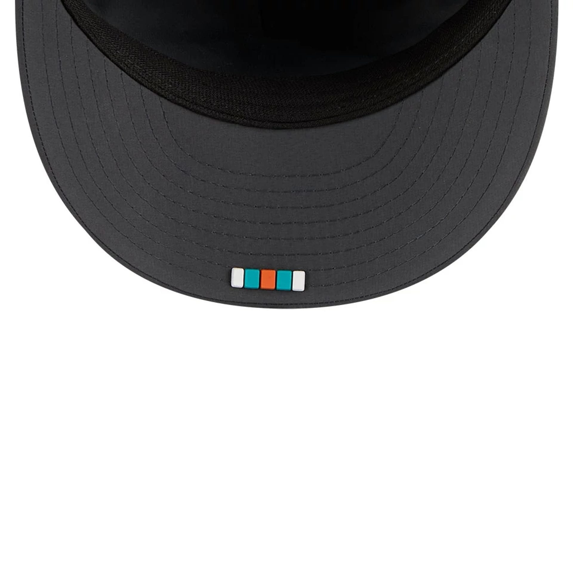 This is a Miami Dolphins NFL Sideline Charcoal Retro Crown 59FIFTY Fitted Cap 2