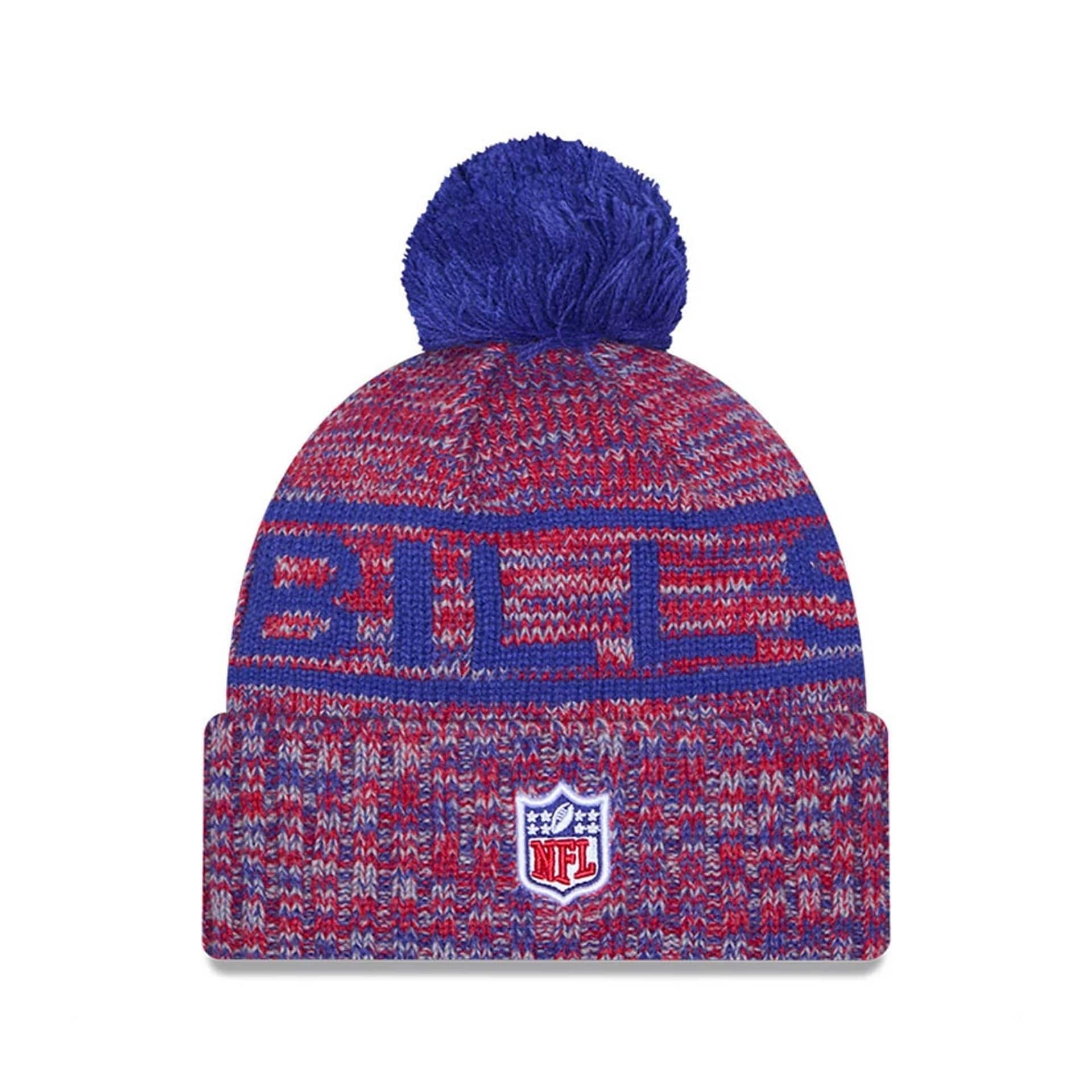 This is a Buffalo Bills NFL Sideline Blue Sport Knit Beanie Hat 2