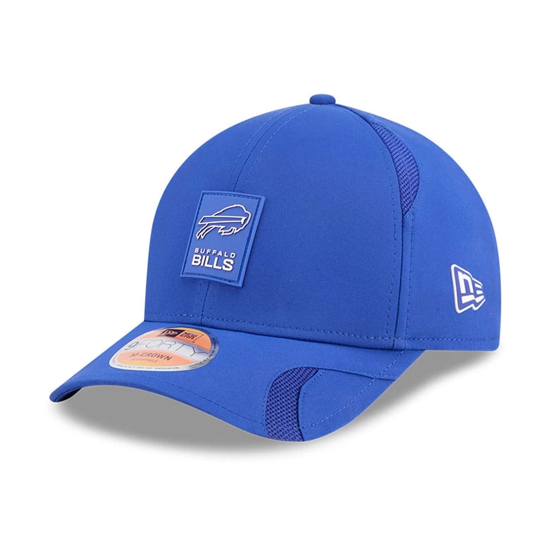This is a Buffalo Bills NFL Sideline 2025 Blue 9FORTY M-Crown Adjustable Cap 1