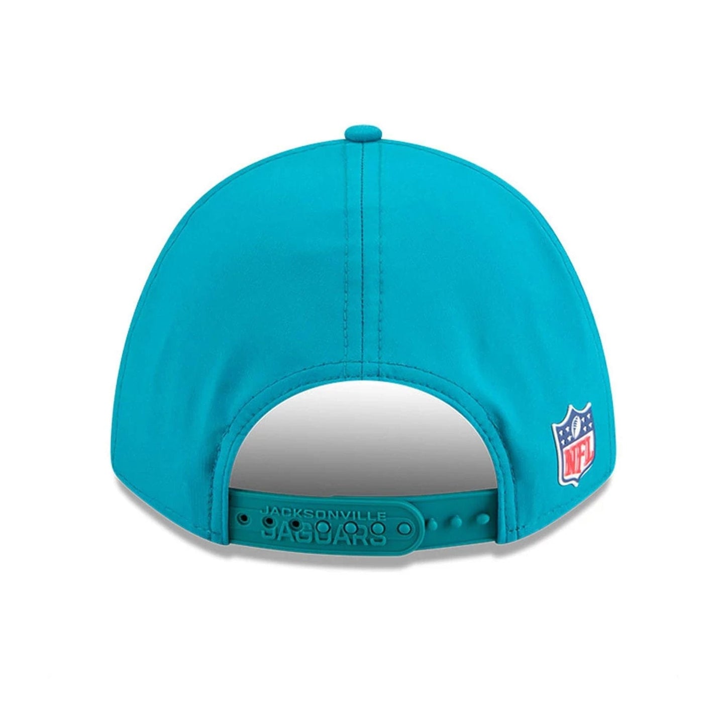 This is a Jacksonville Jaguars NFL Sideline 2025 Turquoise 9FORTY M-Crown Adjustable Cap 7