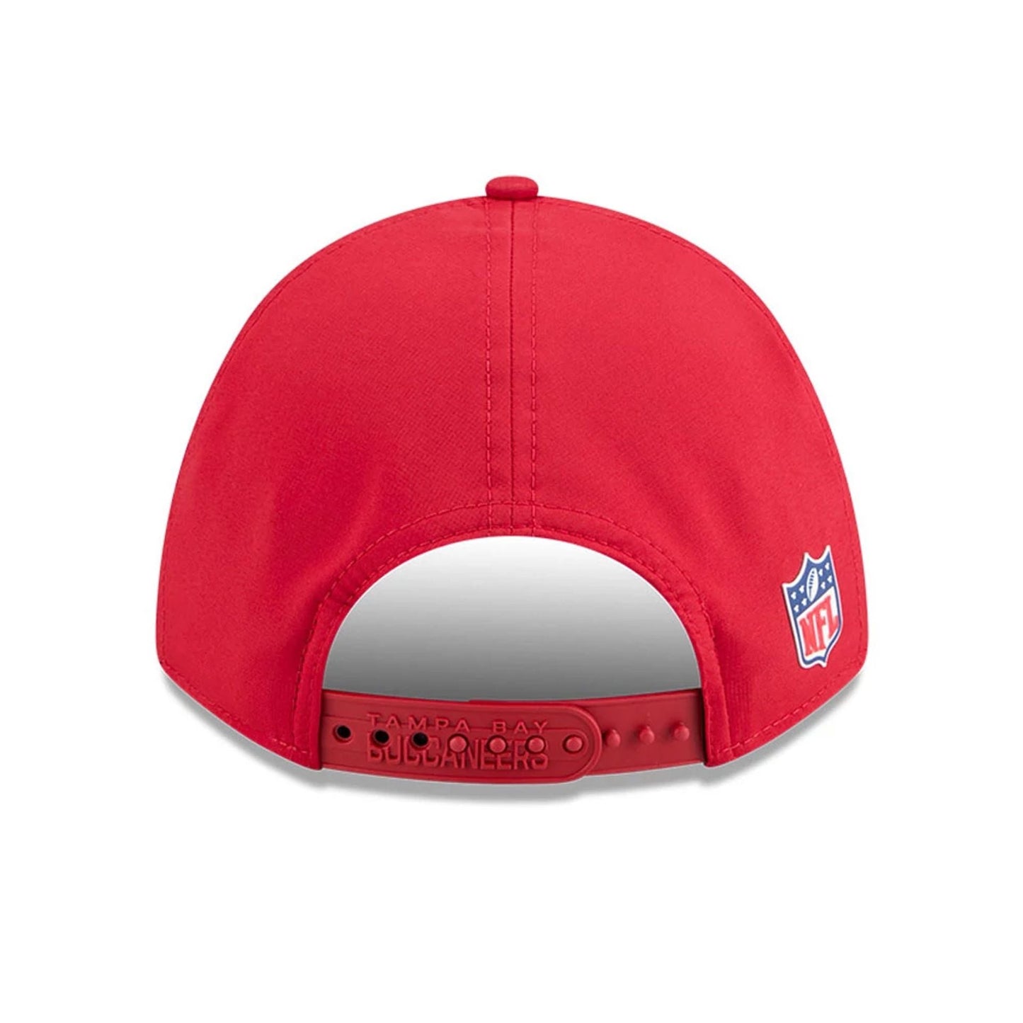 This is a Tampa Bay Buccaneers NFL Sideline 2025 Red 9FORTY M-Crown Adjustable Cap 7