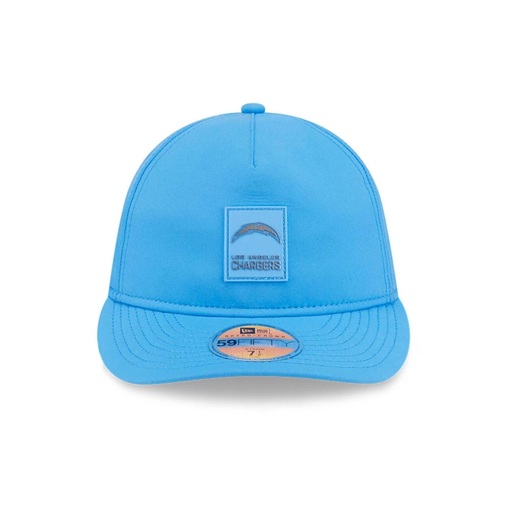 This is a LA Chargers NFL Sideline 2025 Blue Retro Crown 59FIFTY Fitted Cap 2