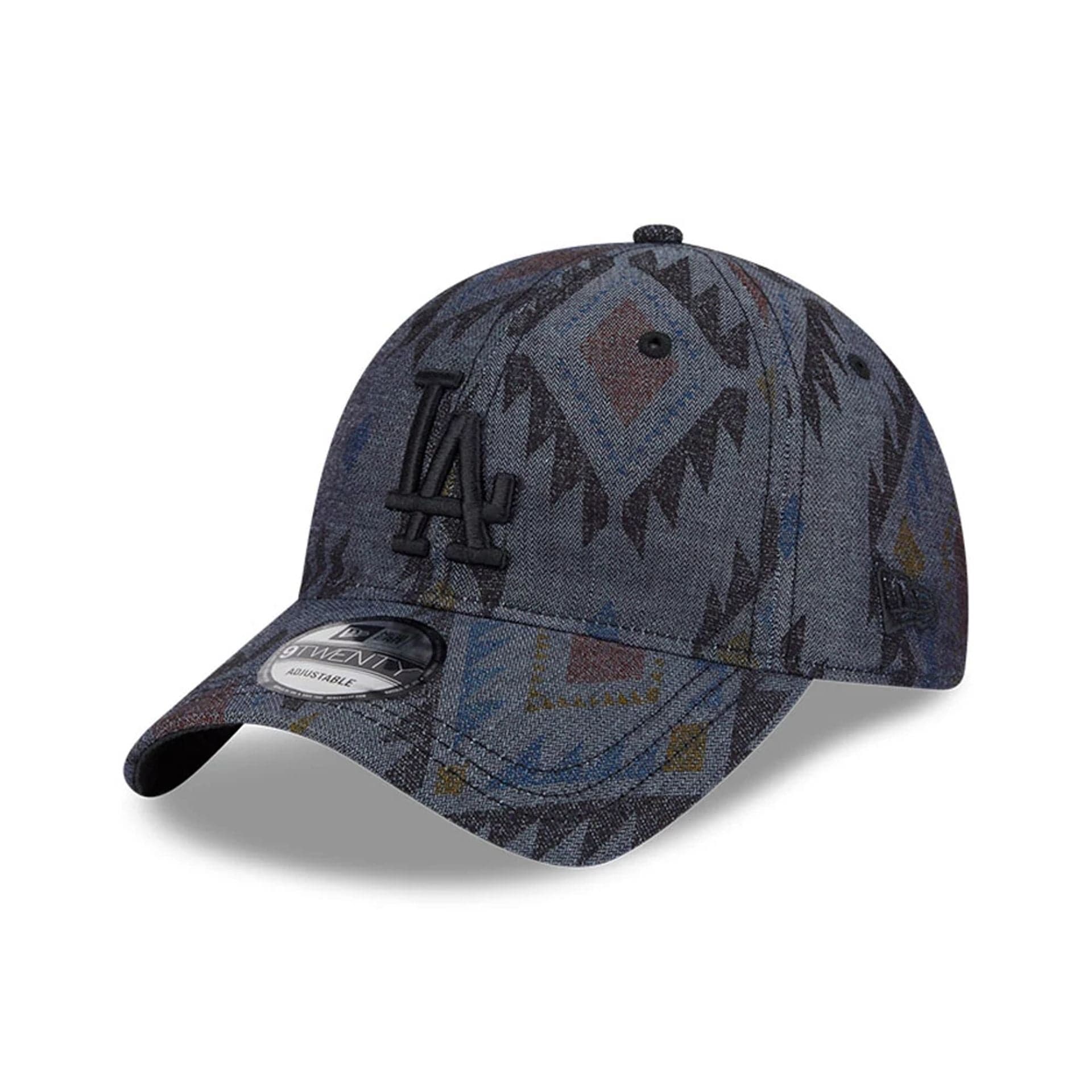 This is a LA Dodgers Aztec Pattern Navy 9TWENTY Adjustable Cap 1