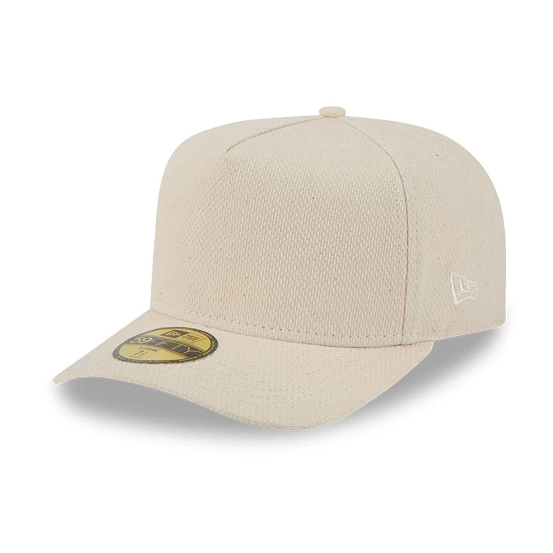 This is a New Era Elevated Cream 59FIFTY Fitted A-Frame Cap 1