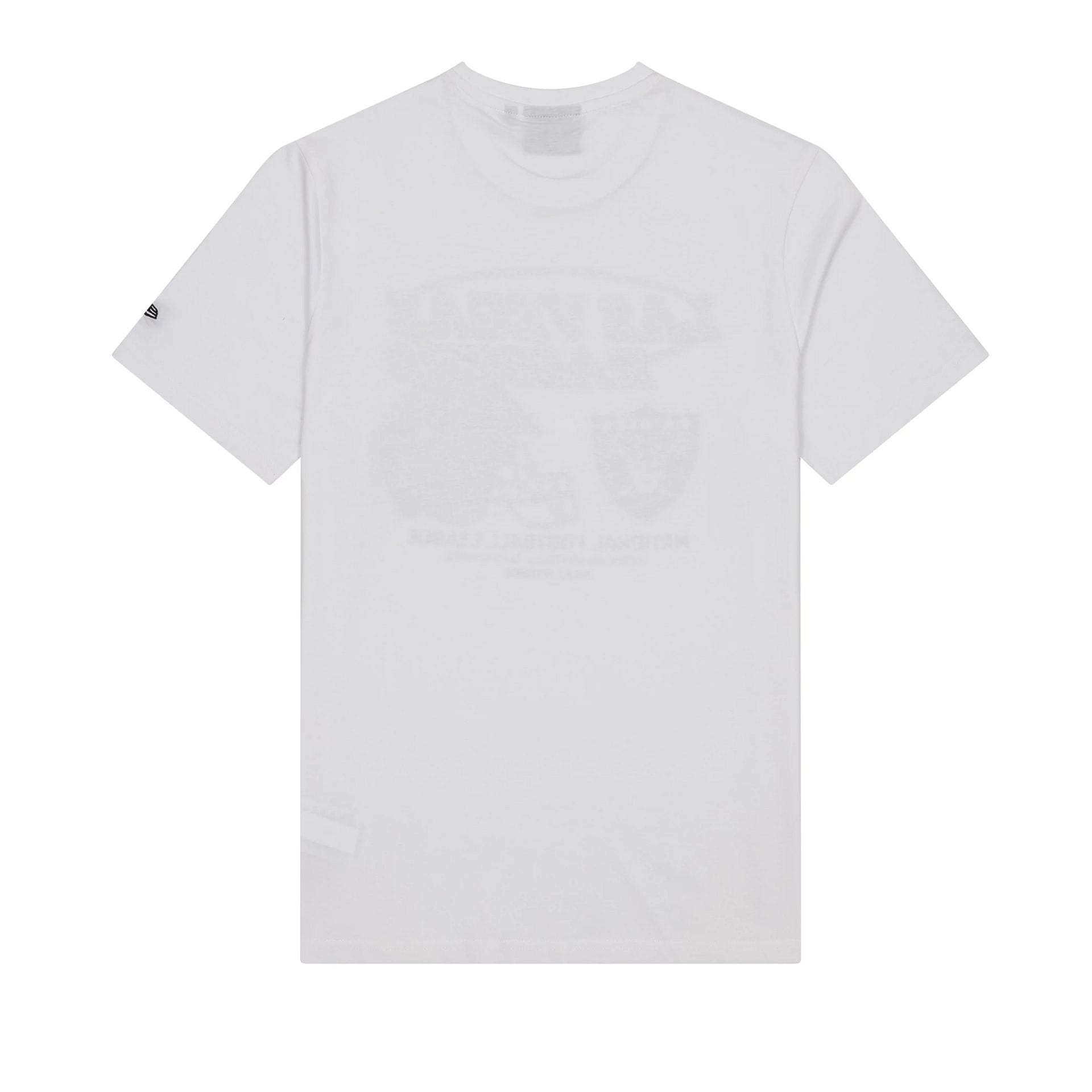 The Male model is wearing Las Vegas Raiders NFL Graphic White T-Shirt 2
