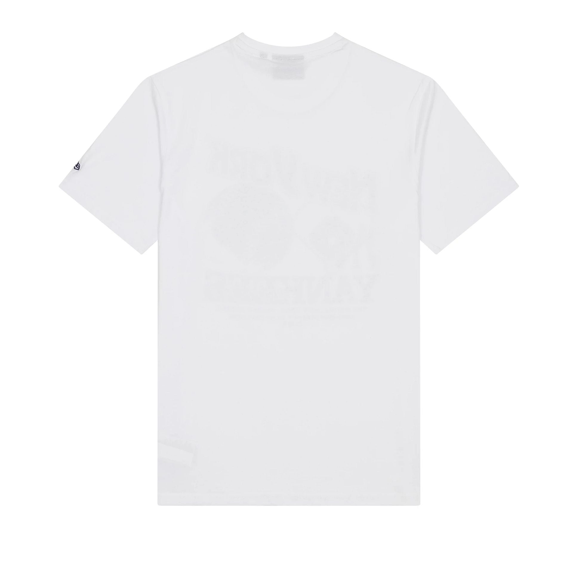 The Male model is wearing New York Yankees MLB White T-Shirt 2