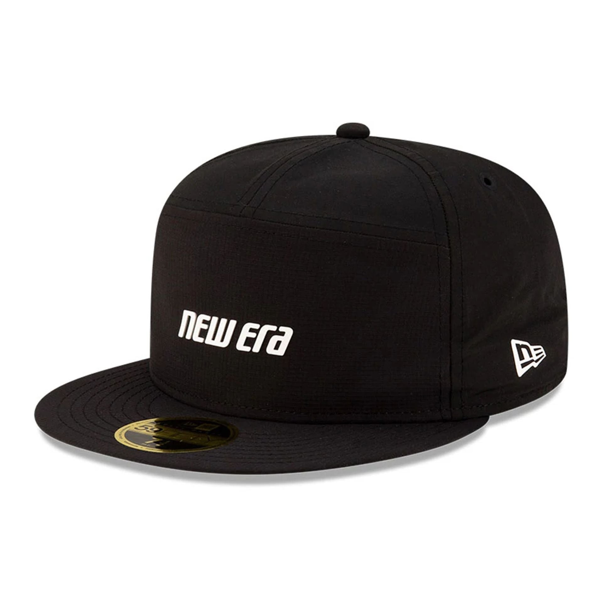 This is a New Era 59FIFTY Day Black 59FIFTY Split Panel Fitted Cap 1