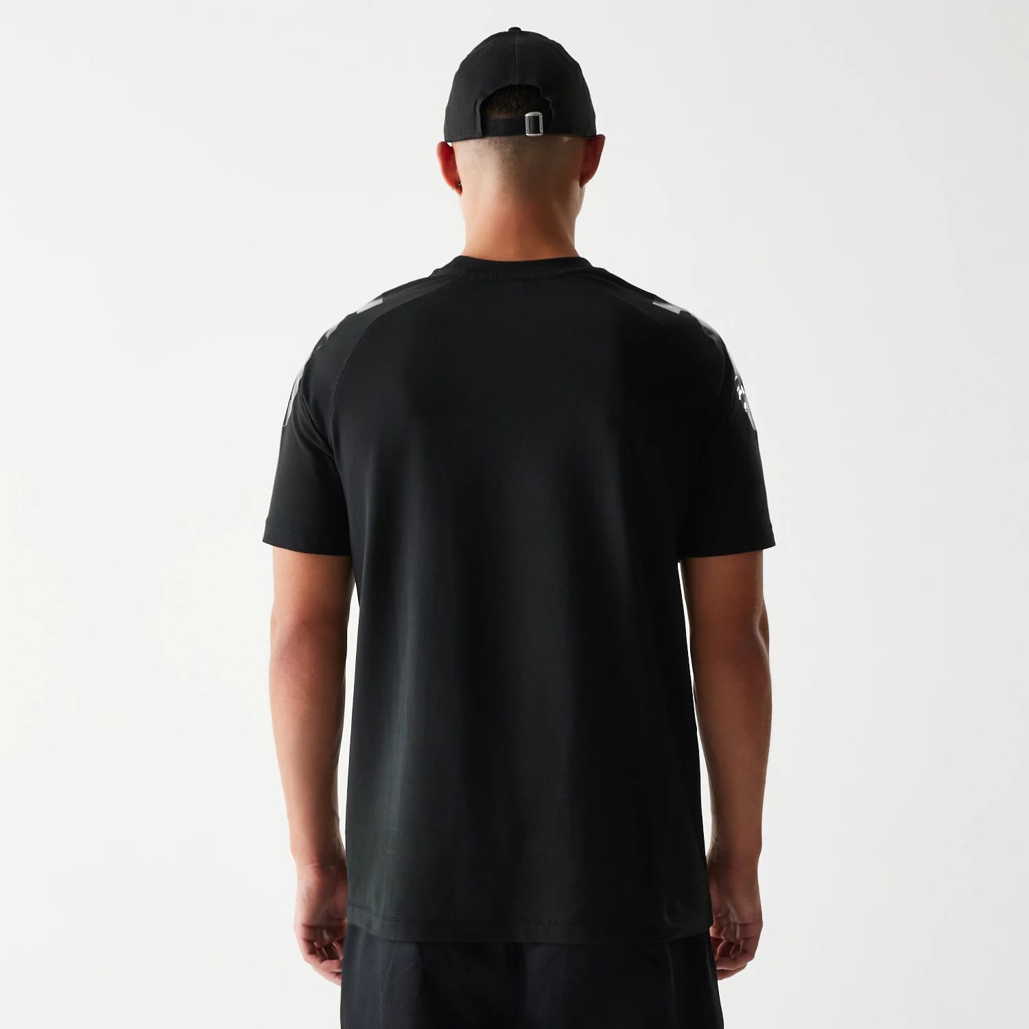 The Male model is wearing Kansas City Chiefs NFL 3RD Down Black T-Shirt 2