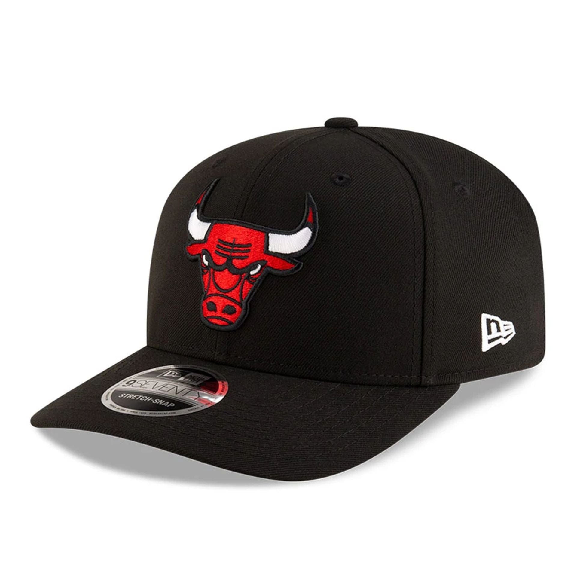 This is a Chicago Bulls NBA Team Black 9SEVENTY Stretch Snap Adjustable Cap 1