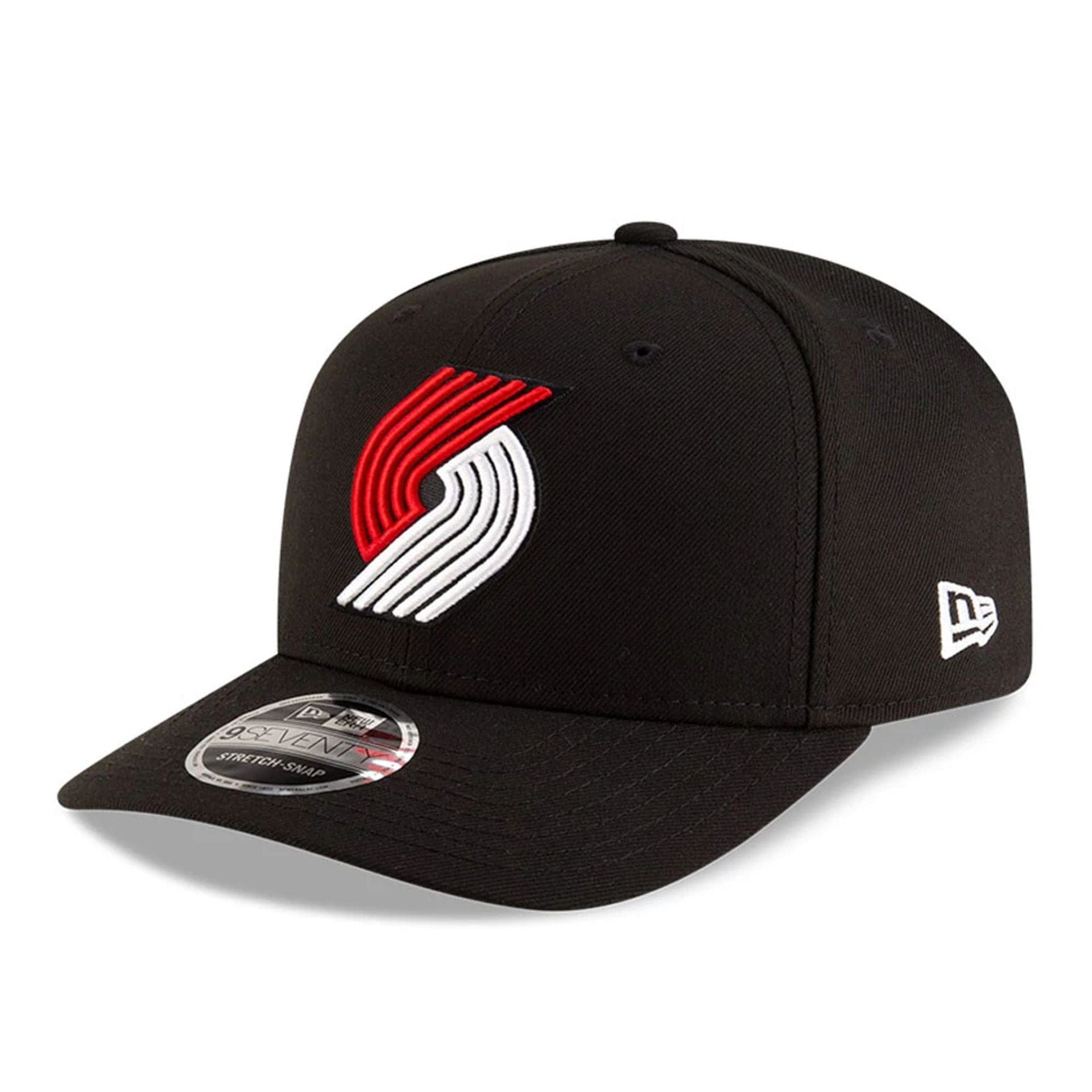 This is a Portland Trail Blazers NBA Team Black 9SEVENTY Stretch Snap Adjustable Cap 1