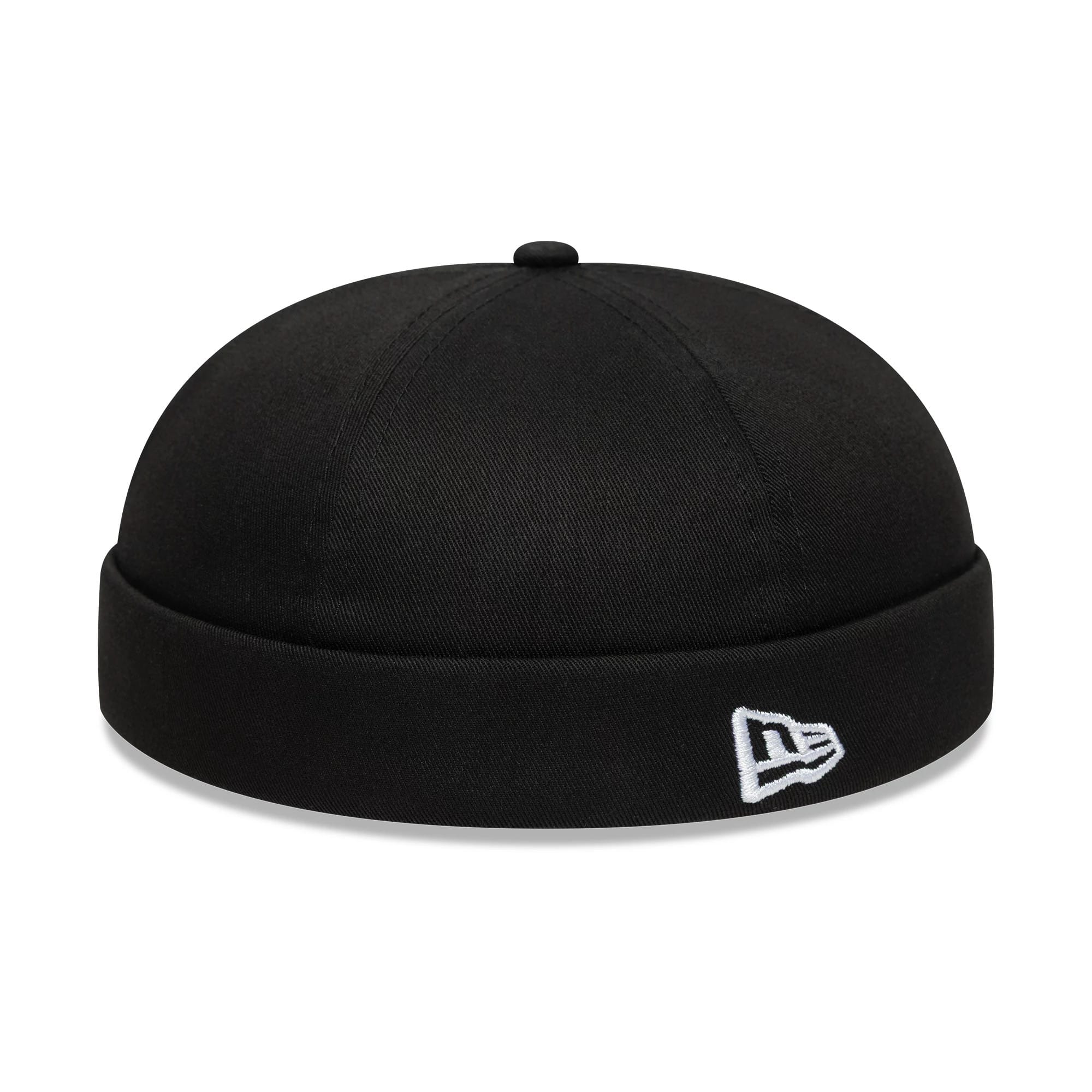 This is a Cotton Twill Docker Black Skull Knit Beanie Hat 2