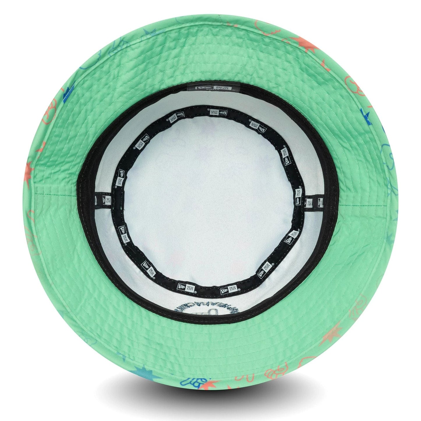 This is a Oval Invincibles The Hundred 2025 All Over Print Green Tapered Bucket Hat 5