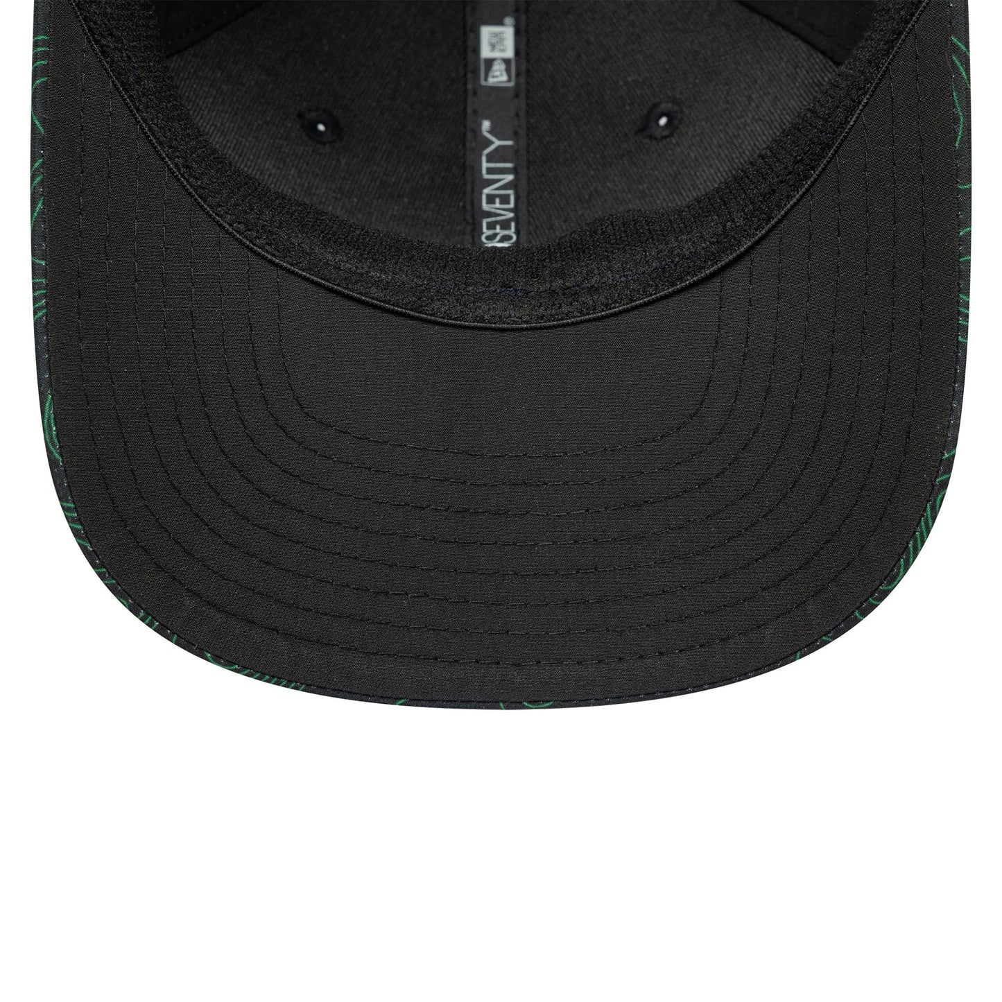 This is a Southern Brave The Hundred 2025 All Over Print Bright Green 9SEVENTY Stretch Snap Adjustable Cap 7