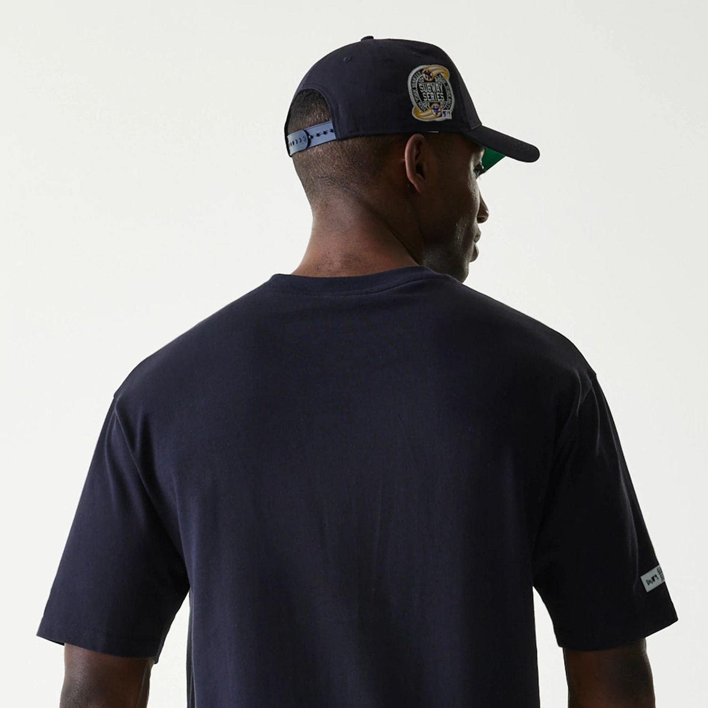 The Male model is wearing MLB Subway Series Navy Oversized T-Shirt 7