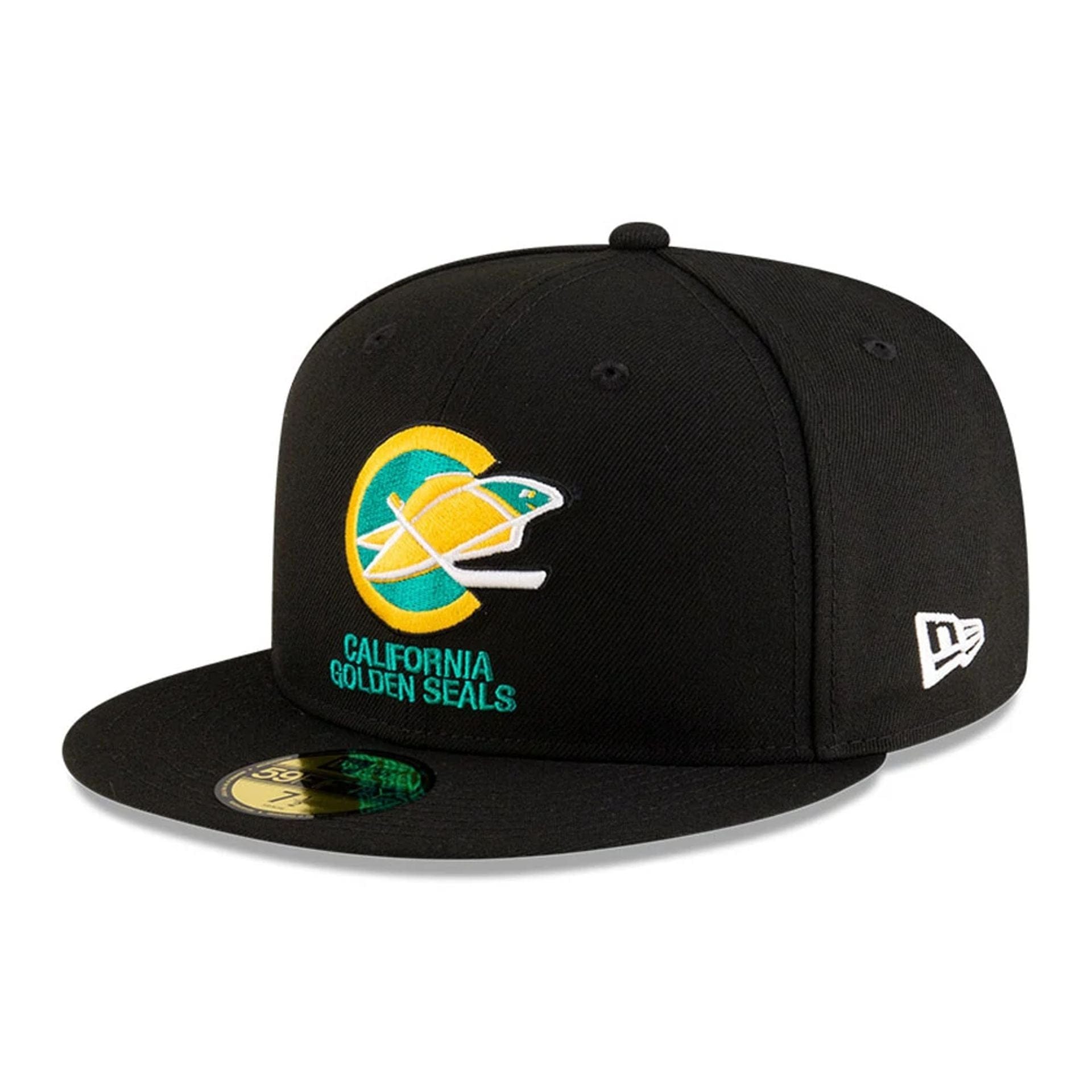 This is a California Golden Seals NHL Basic Black 59FIFTY Fitted Cap 1