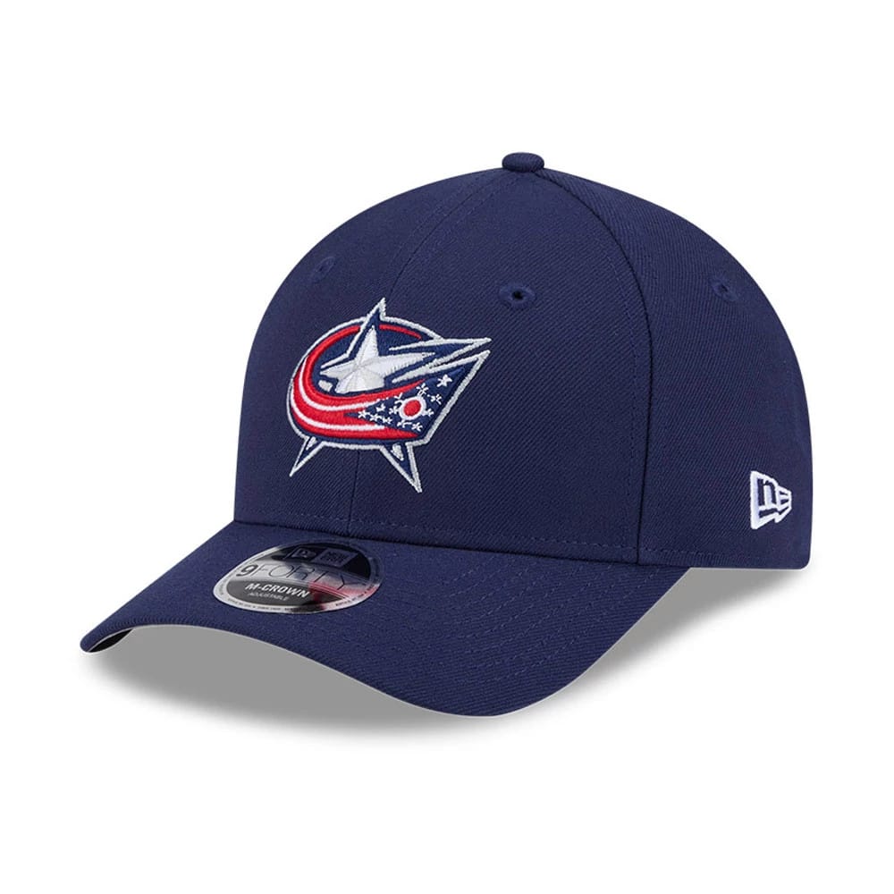 This is a Columbus Blue Jackets NHL Team Navy 9FORTY M-Crown Adjustable Cap 1