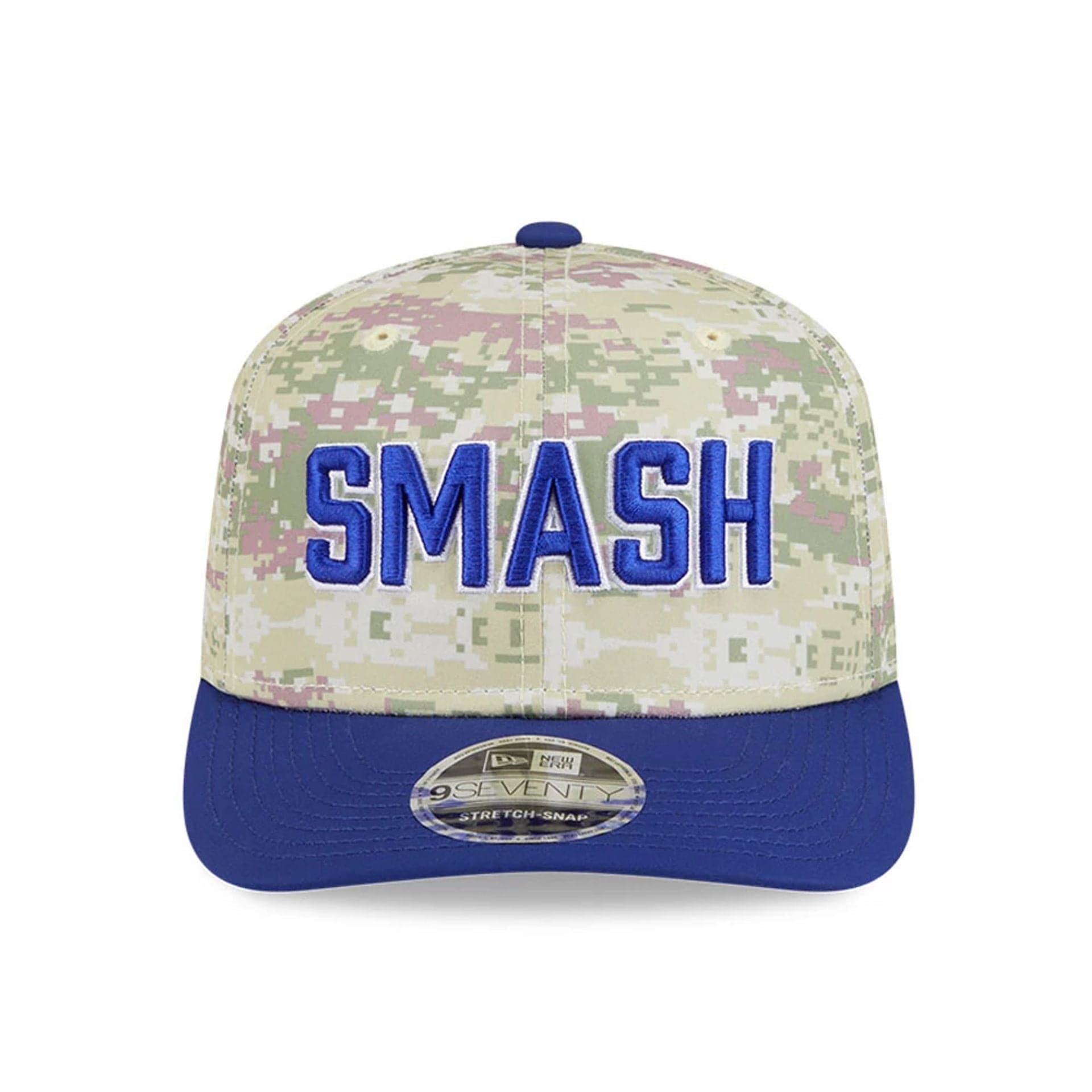 This is a Smash LIV Golf 2025 Digital Camo 9SEVENTY Stretch Snap Adjustable Cap 2