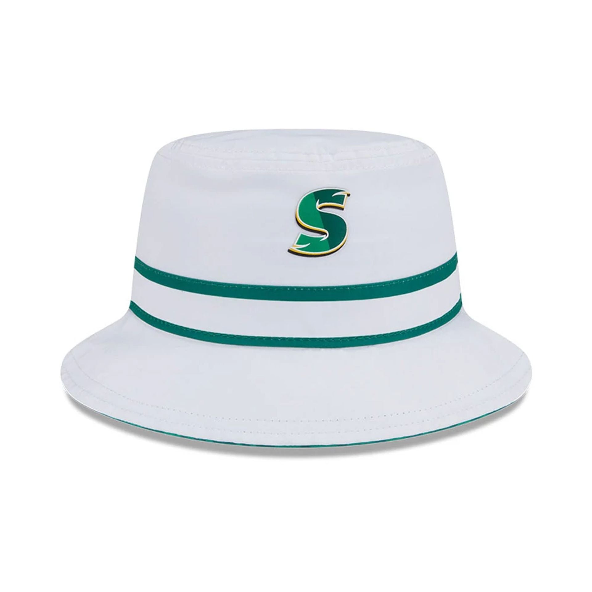This is a Stinger LIV Golf 2025 White Bucket Hat 2