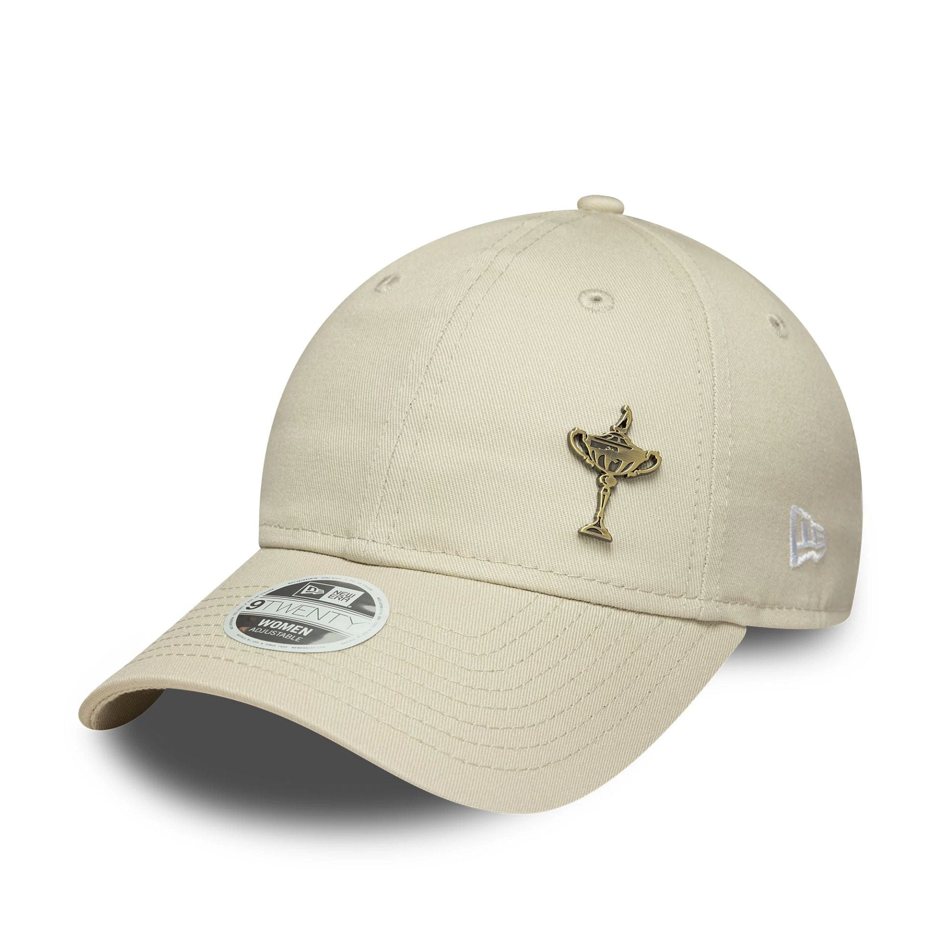 This is a Ryder Cup Europe 2025 Womens Replica Trophy Cream 9TWENTY Adjustable Cap 1