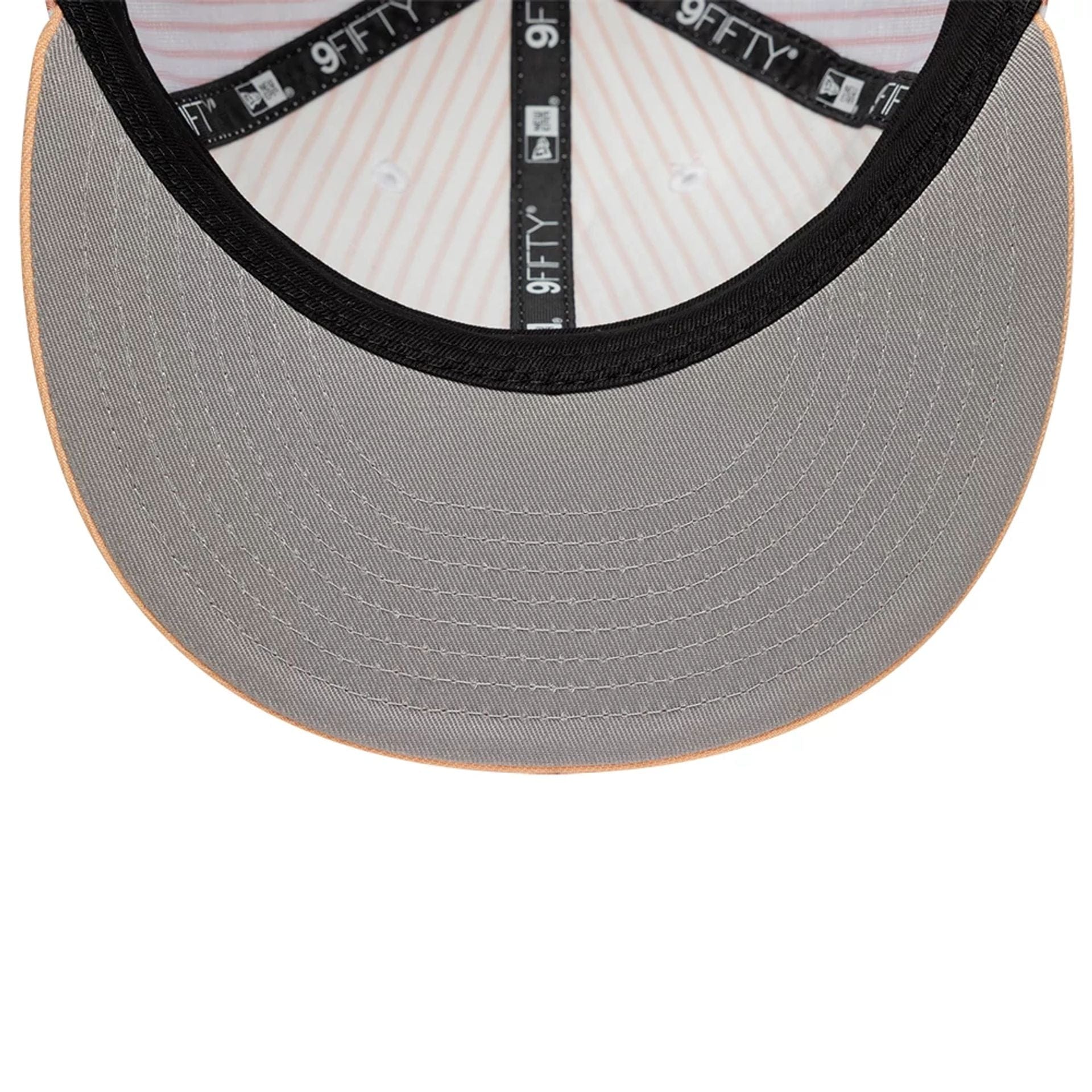 This is a New Era Pinstripe Pastel Orange Retro Crown 9FIFTY Adjustable Cap 2