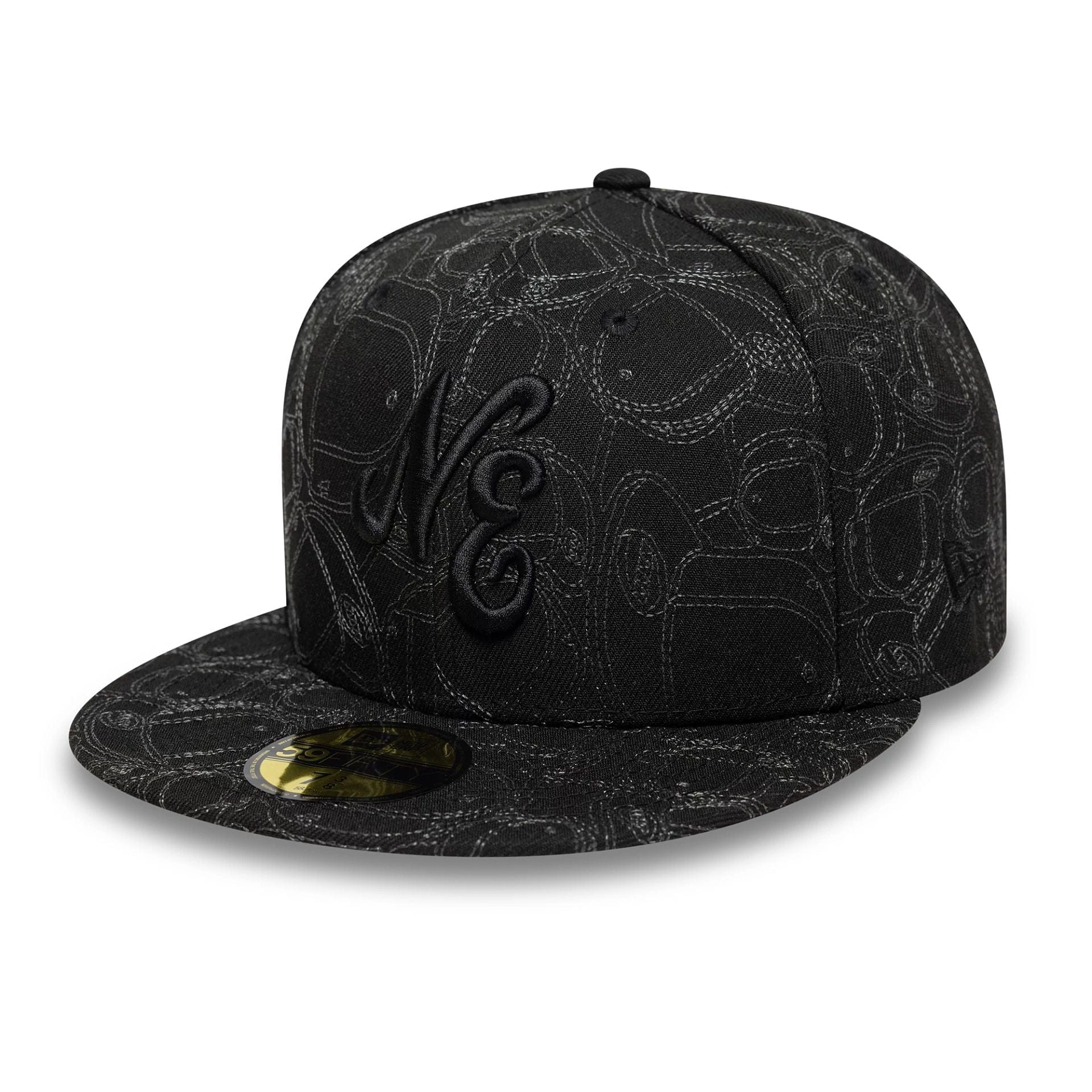 Pictured is this New Era Cap 59FIFTY Fitted Cap in black. 1