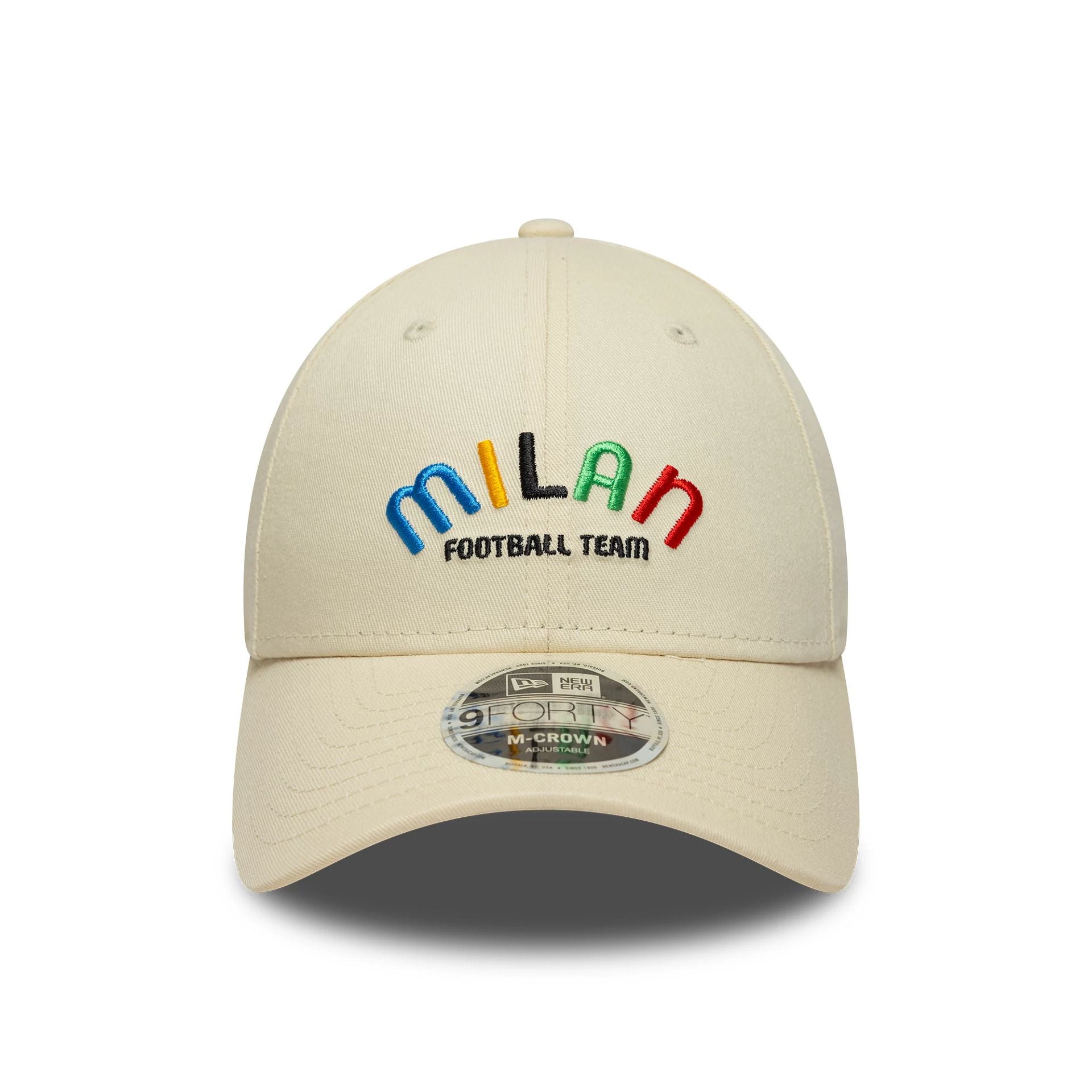 This is a AC Milan Wordmark Cream 9FORTY M-Crown Adjustable Cap 2