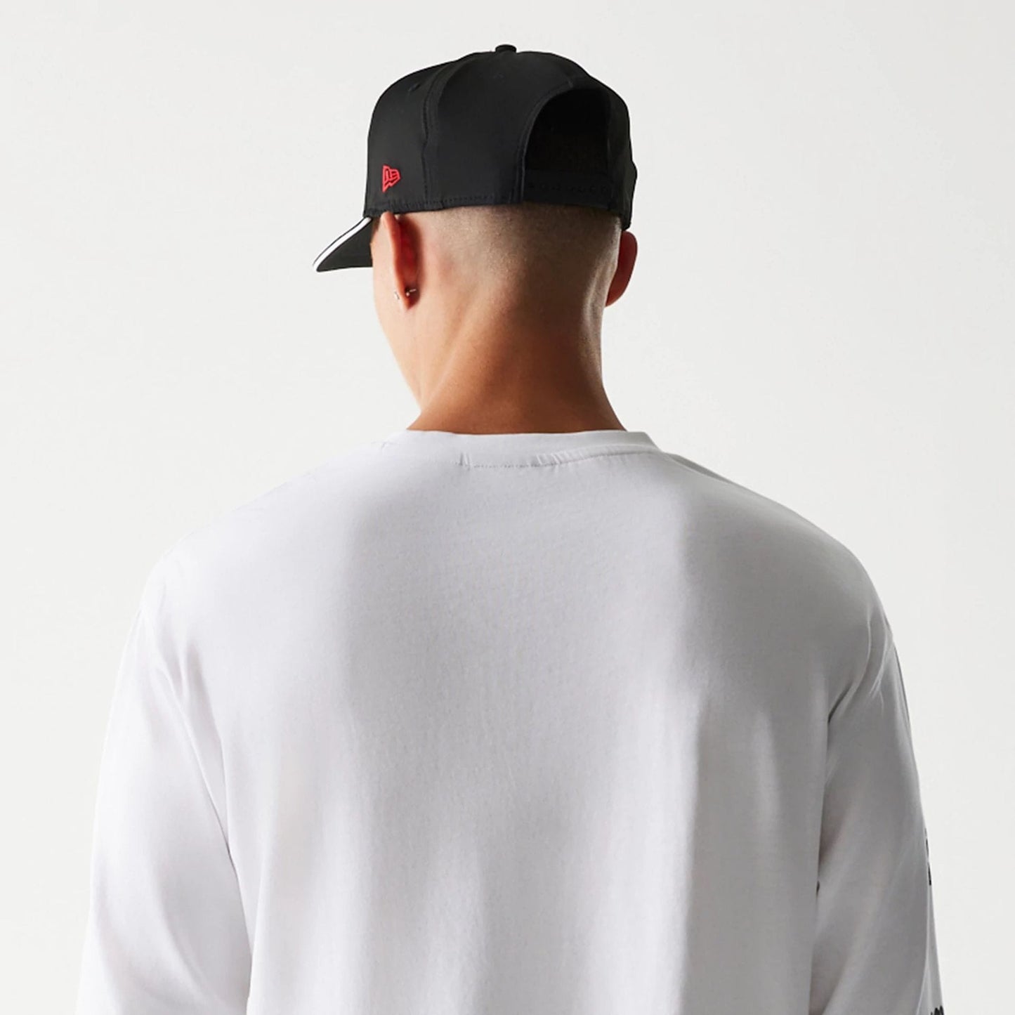 The Male model is wearing McLaren Racing White Long Sleeve T-Shirt 8