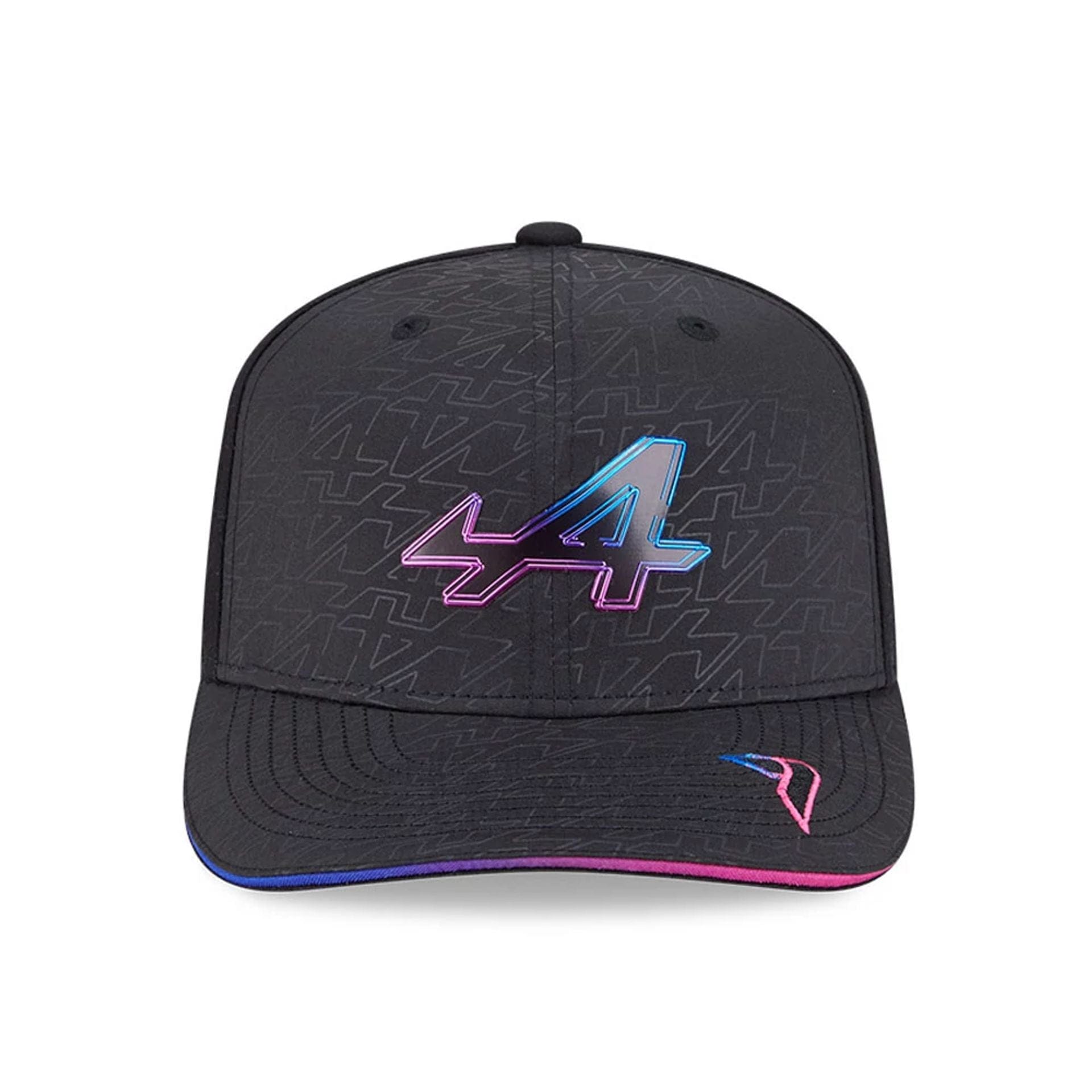 This is a Alpine Racing Jack Doohan Vegas Race Special Black 9SEVENTY Stretch Snap Adjustable Cap 2