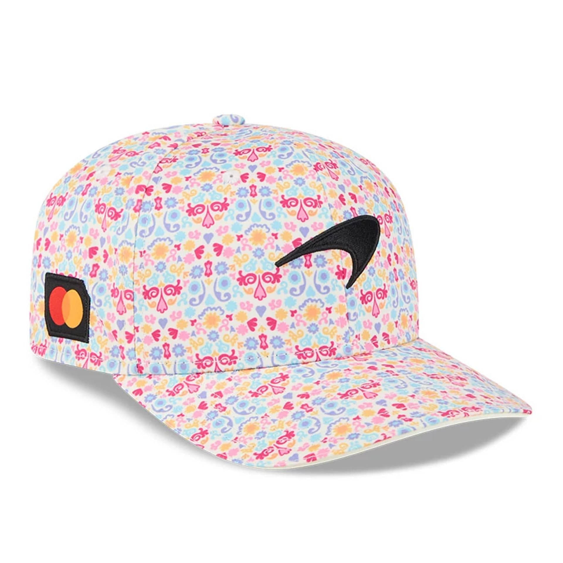 This is a McLaren Racing Mexico Race Special Cream 9SEVENTY Stretch Snap Adjustable Cap 1