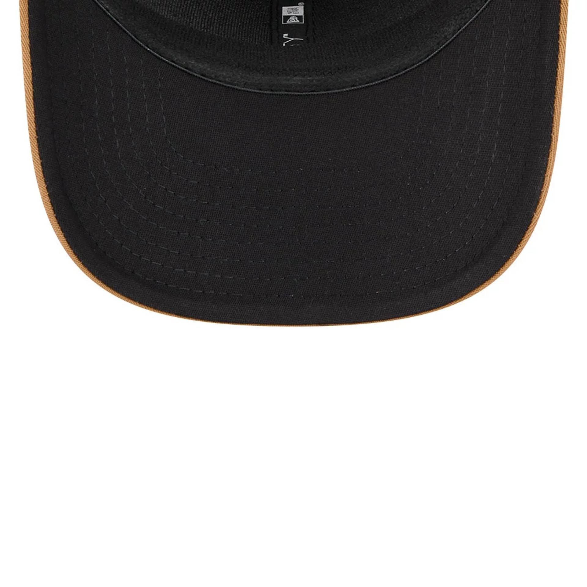 This is a MoneyGram Haas Formula 1 Austin Race Special Beige 9SEVENTY Stretch Snap Adjustable Cap 2