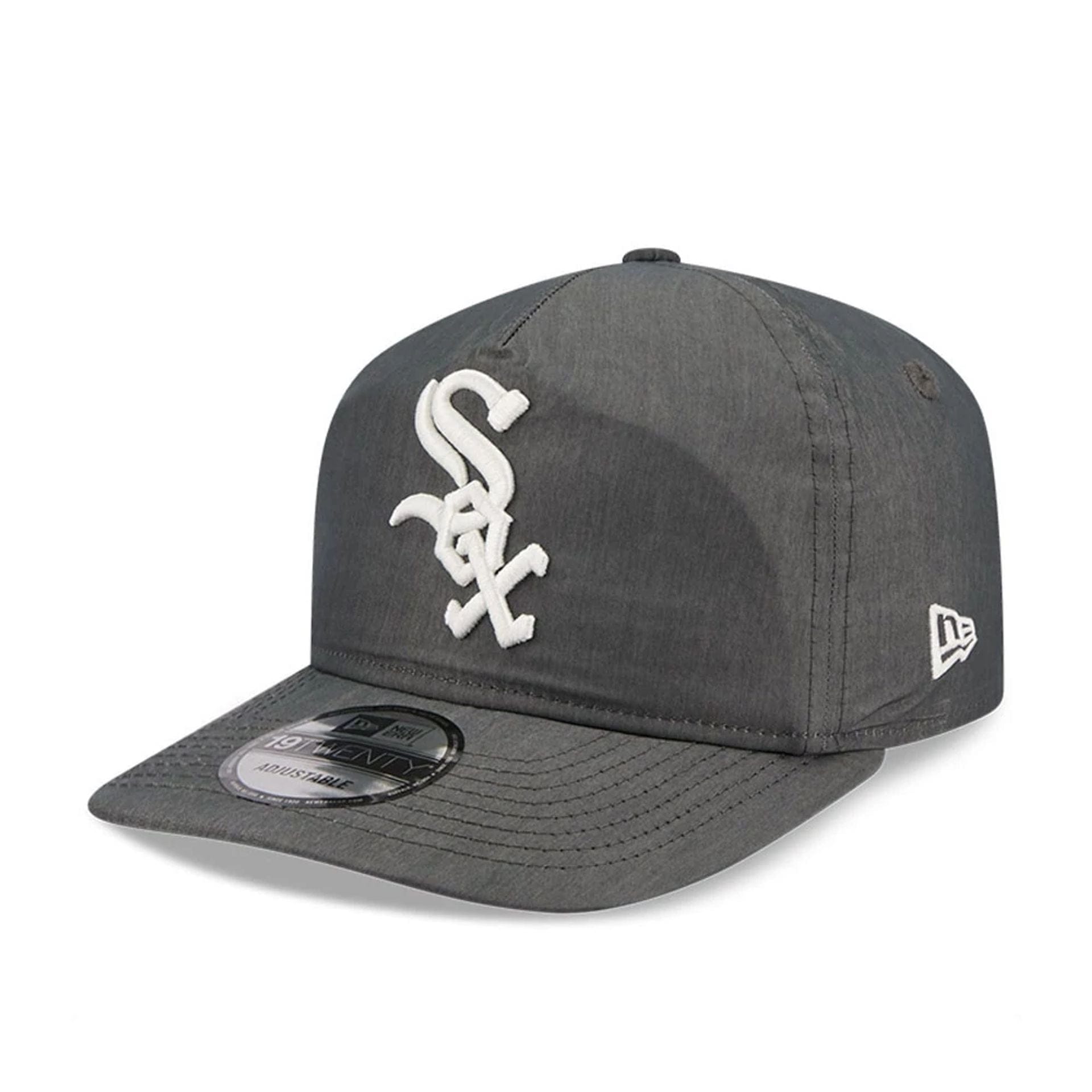 This is a Chicago White Sox MLB Nylon Open Grey 19TWENTY Adjustable Cap 1