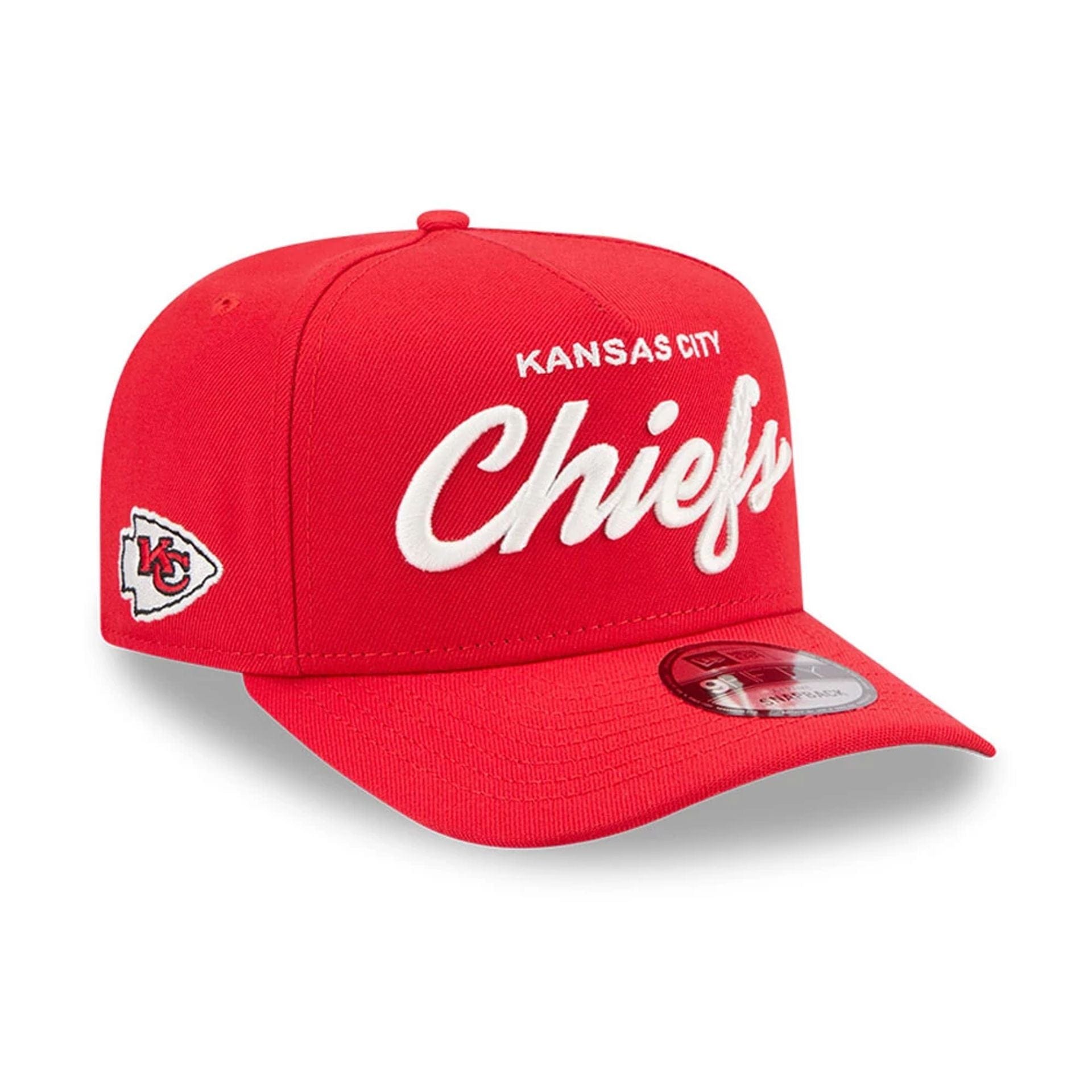 This is a Kansas City Chiefs MLB Local Play Red 9FIFTY A-Frame Snapback Adjustable Cap 1
