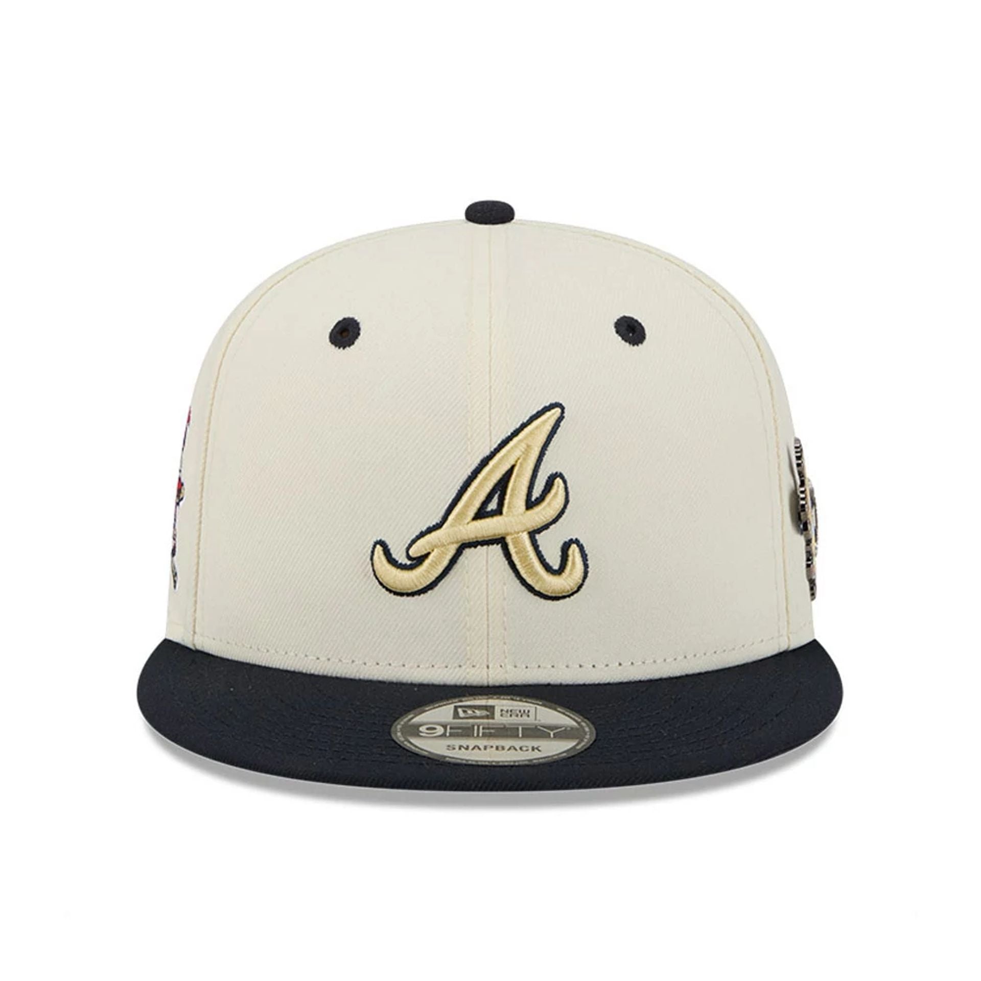This is a Atlanta Braves MLB Mascot Pin Navy 9FIFTY Snapback Adjustable Cap 2