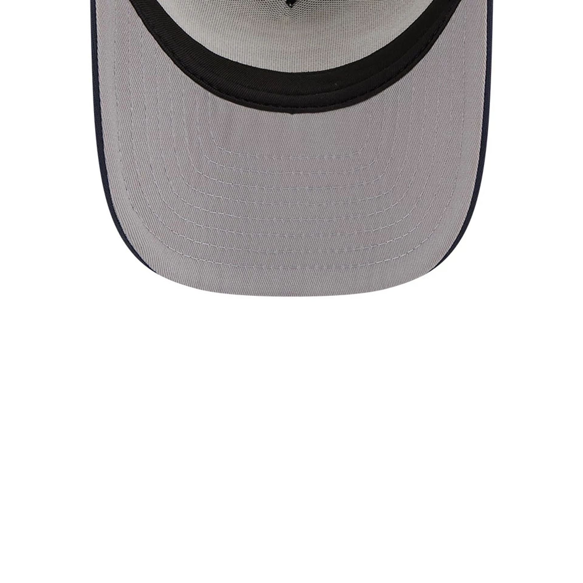 This is a Detroit Tigers MLB Arched Navy 9FIFTY A-Frame Trucker Adjustable Cap 2