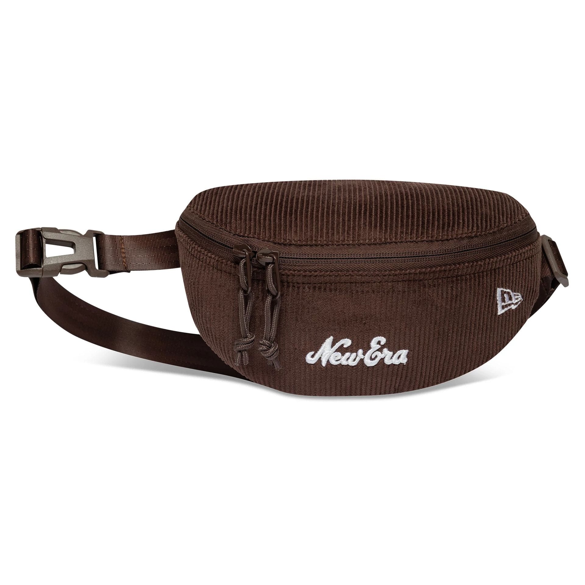 This is a New Era Script Cord Dark Brown Waist Bag 2