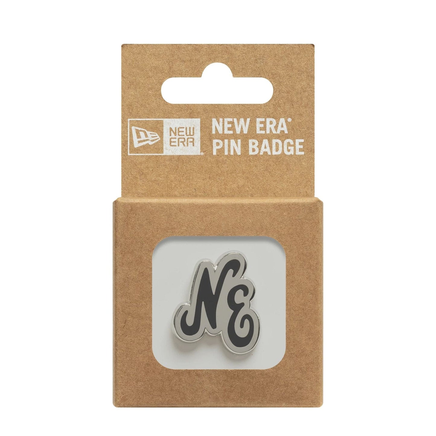This is a New Era Script Black Pin Badge 3