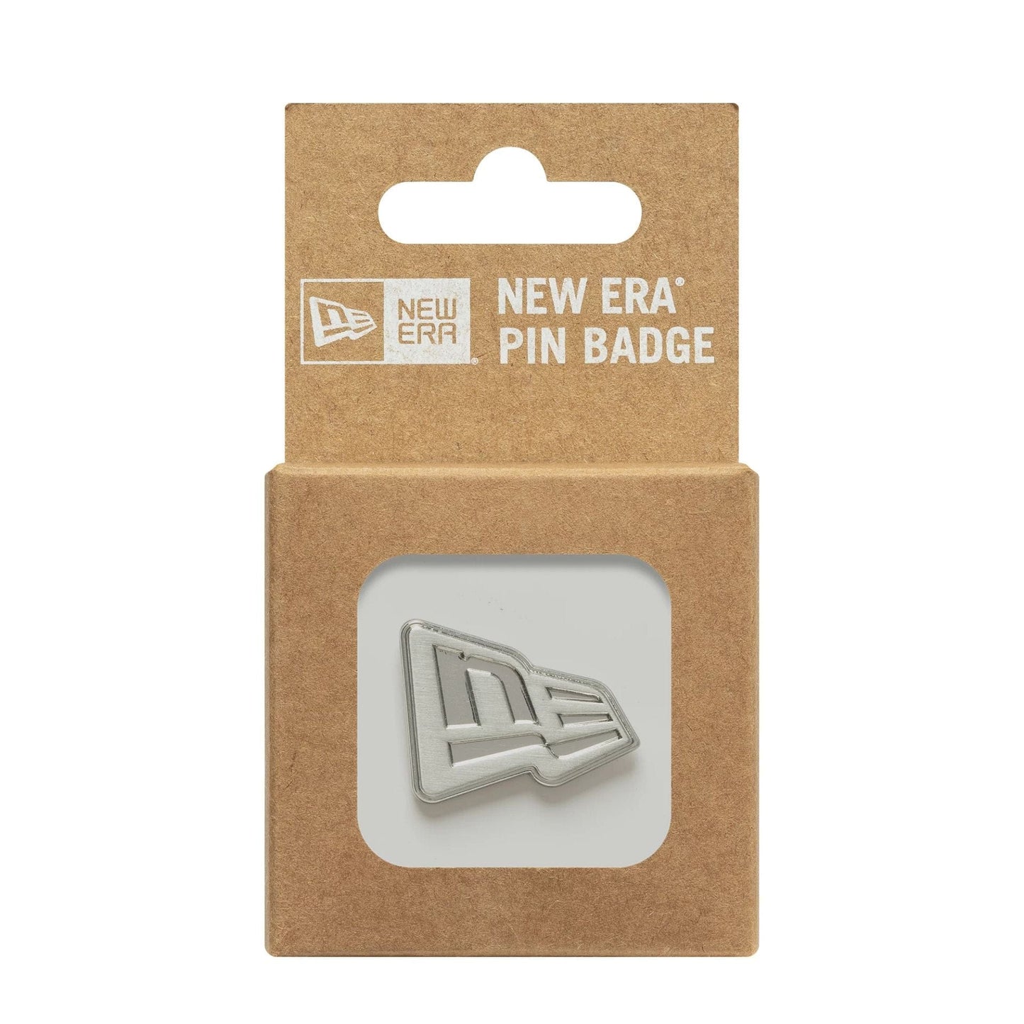 This is a New Era Flag Silver Pin Badge 3