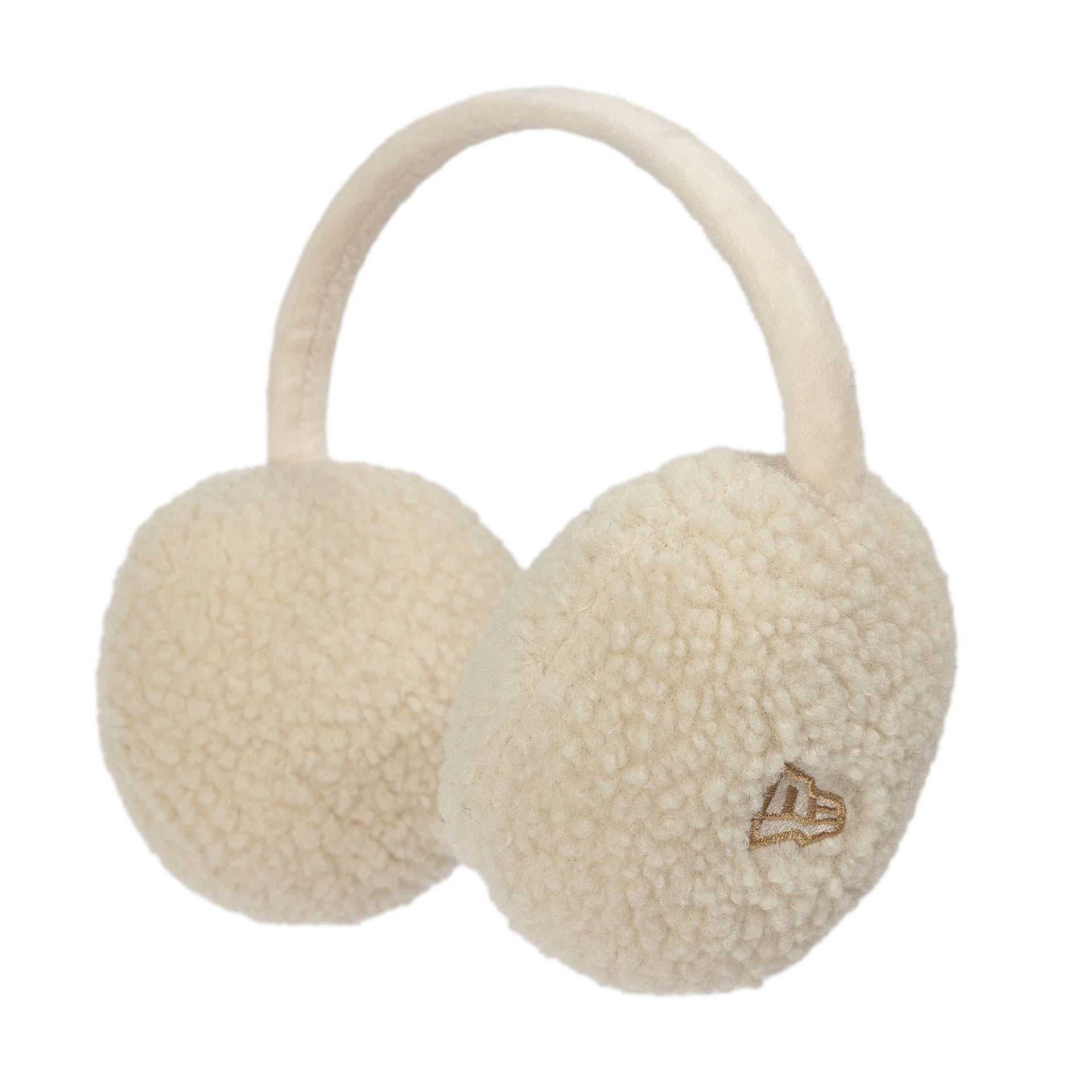 This is a New Era Borg Cream Ear Muffs 1