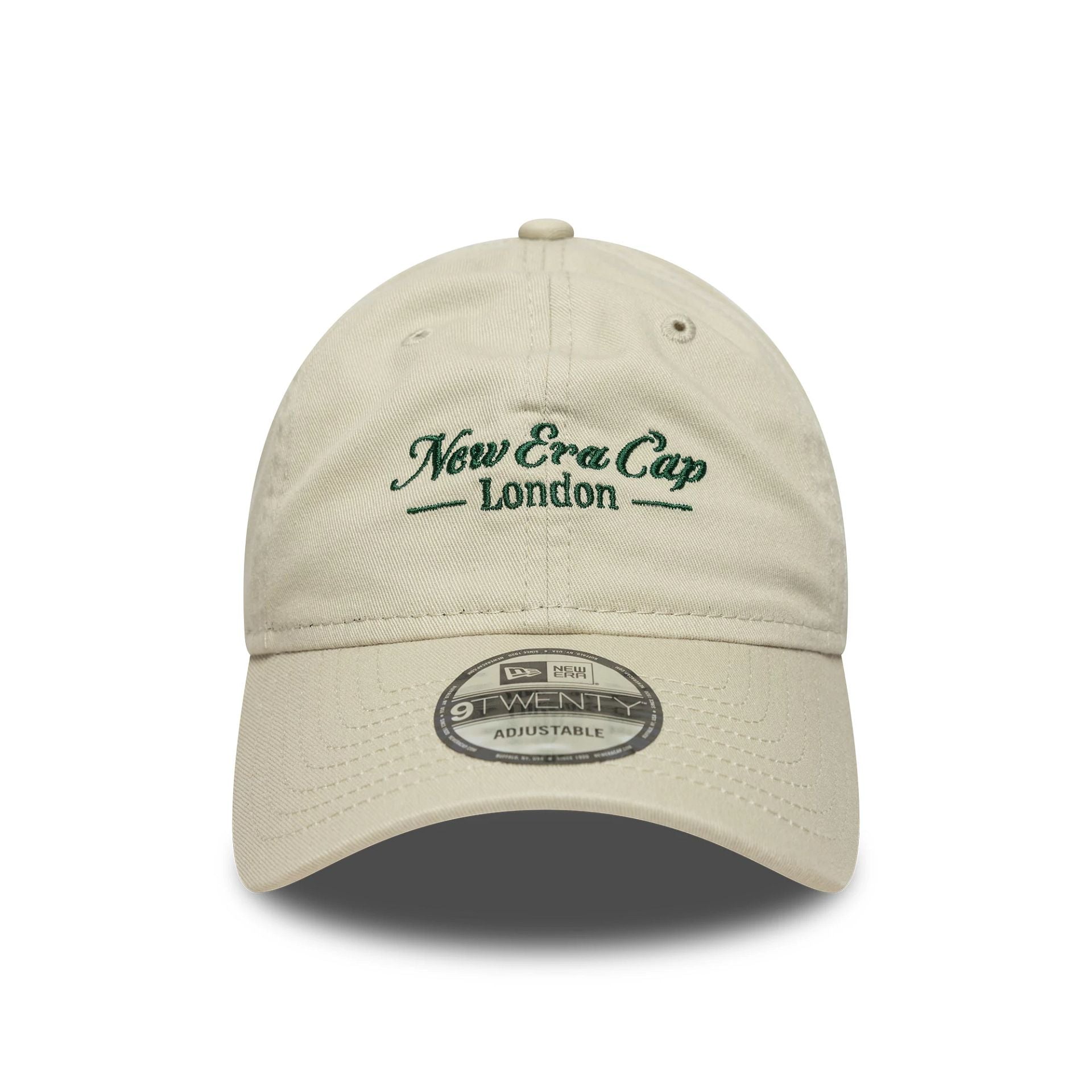 This is a New Era London Light Beige 9TWENTY Adjustable Cap 2