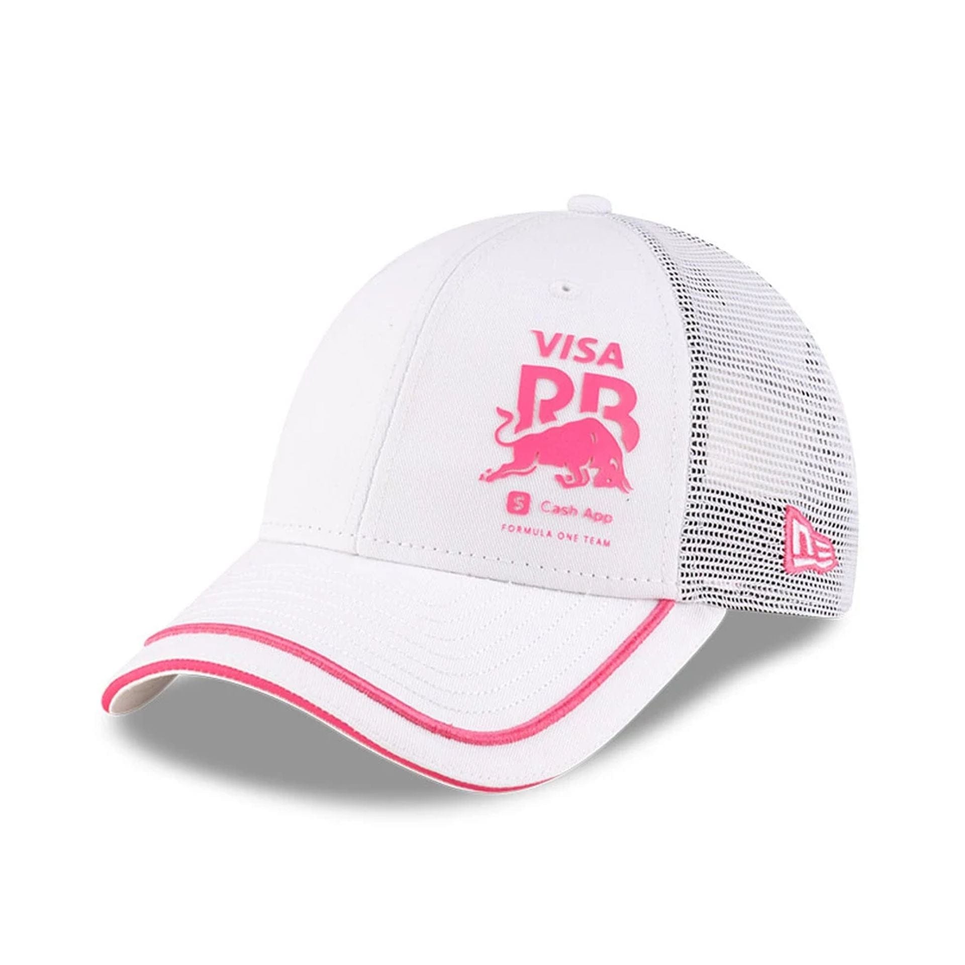 This is a Visa Cash App Racing Bulls Team Miami White 9FORTY Adjustable Cap 1