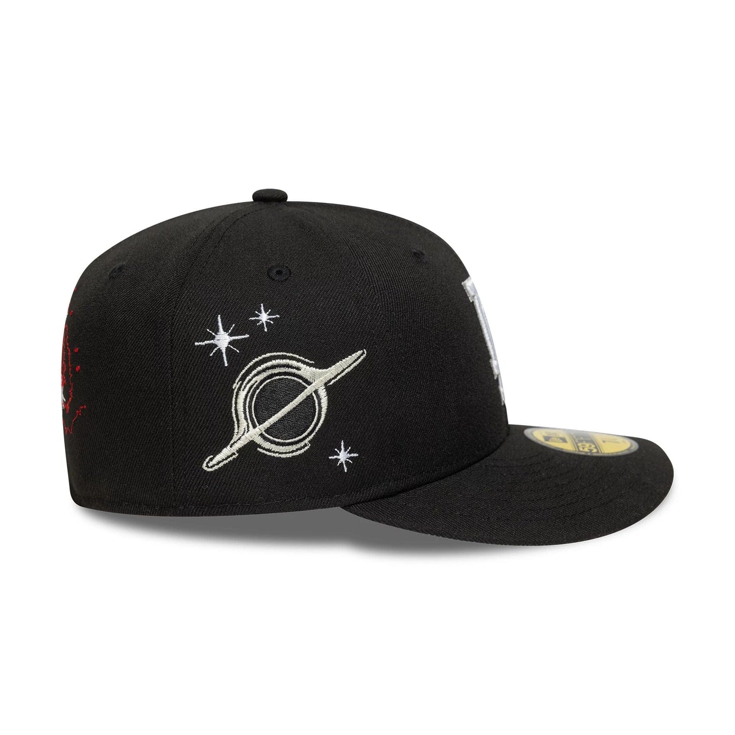 This is a LA Dodgers MLB Planet Icon Black 59FIFTY Fitted Cap 7