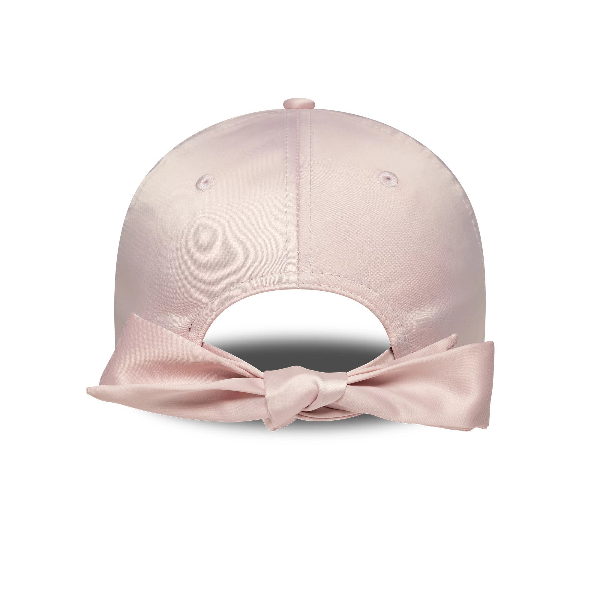 This is a New York Yankees Womens MLB Satin Bow Back Pastel Pink 9FORTY Adjustable Cap 2