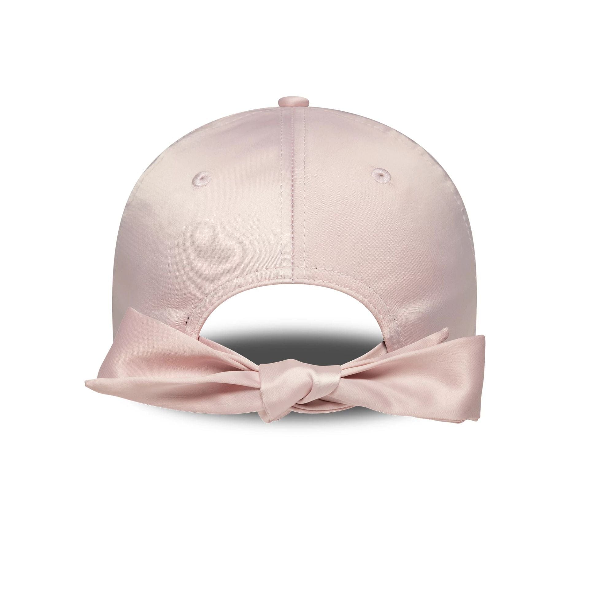 This is a New York Yankees Womens MLB Satin Bow Back Pastel Pink 9FORTY Adjustable Cap 2