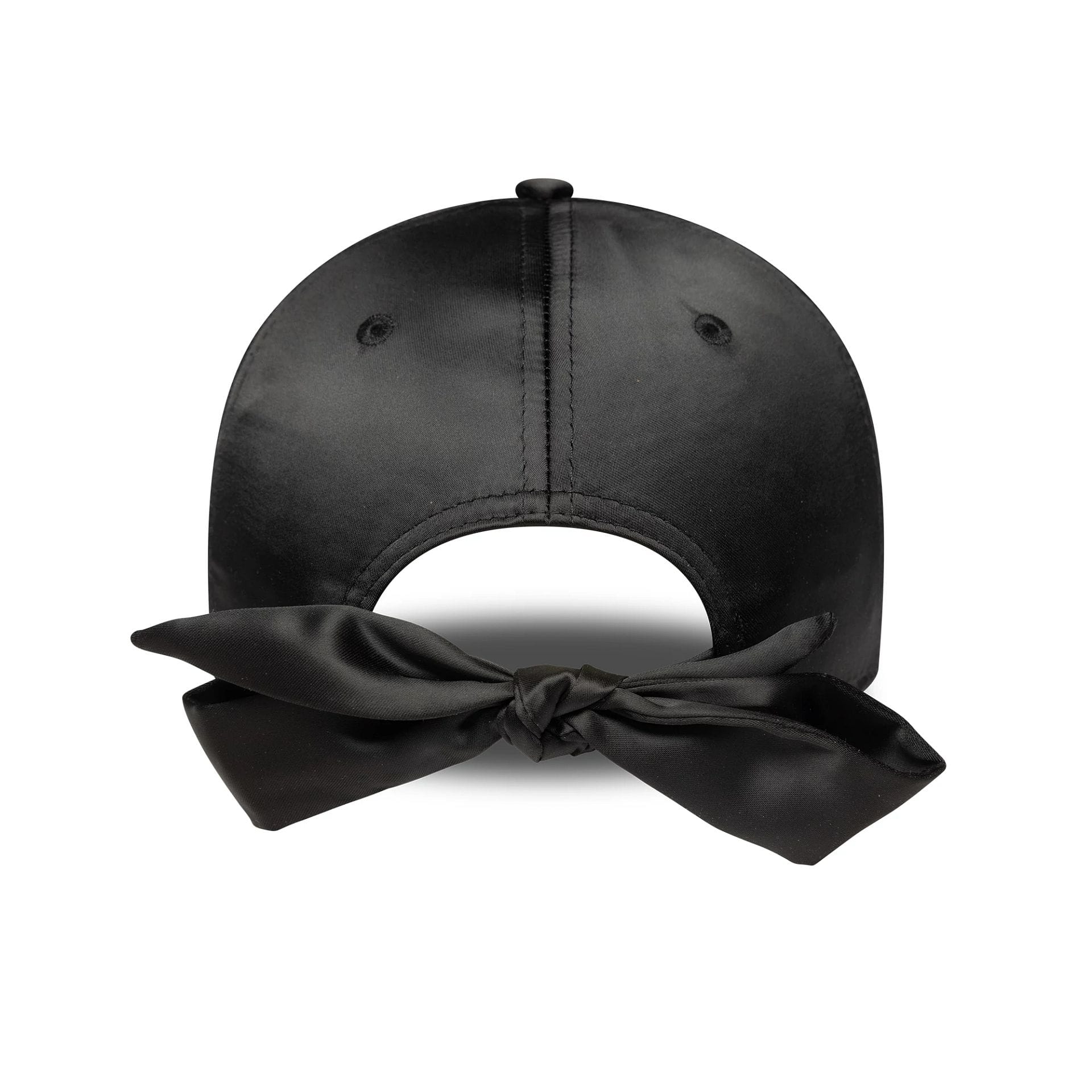 This is a New York Yankees Womens MLB Satin Bow Back Black 9FORTY Adjustable Cap 2